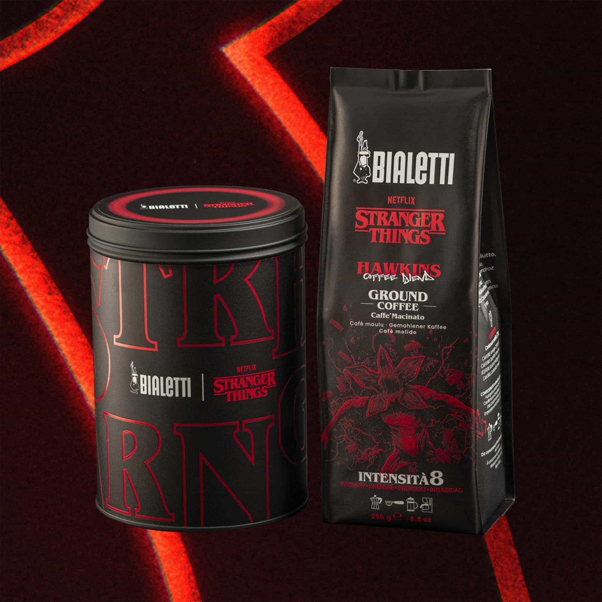 Bialetti Stranger Things – Gemahlener Kaffee – Espresso, Intensität 8, 250 g