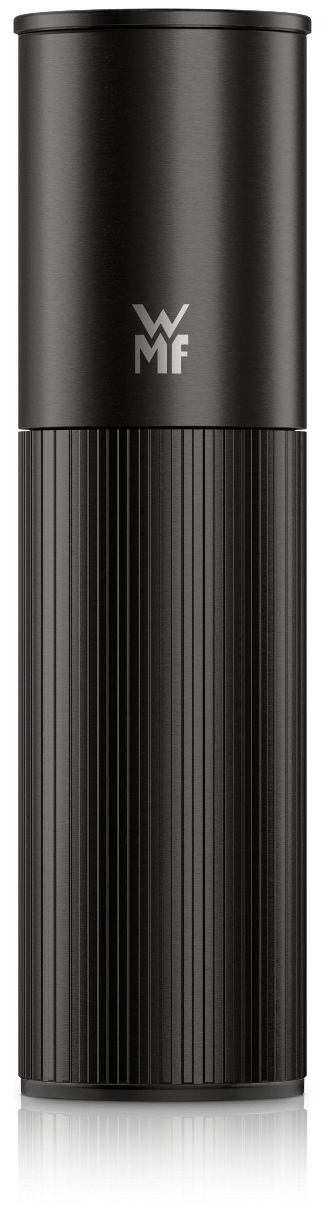 WMF Salz-/Pfeffermühle Ø 5,6 × 20,5 cm, Edelstahl 18/10, Keramikmahlwerk, Schwarz