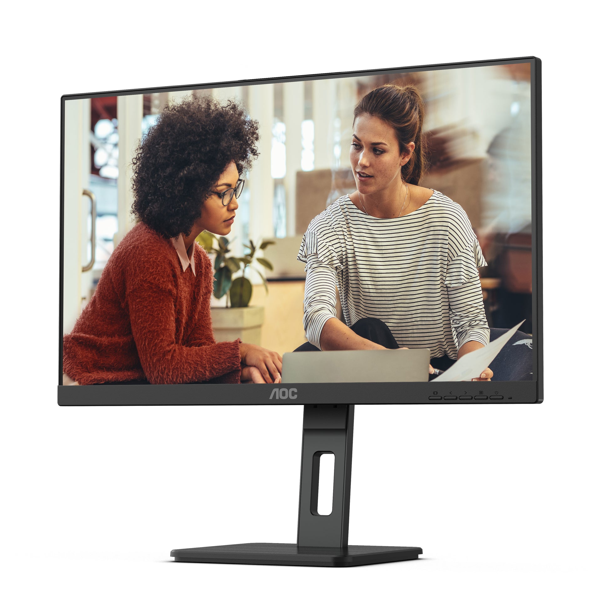 AOC 24E3QAF – Monitor, 24", IPS, 75 Hz, Integrierte Lautsprecher, Schwarz