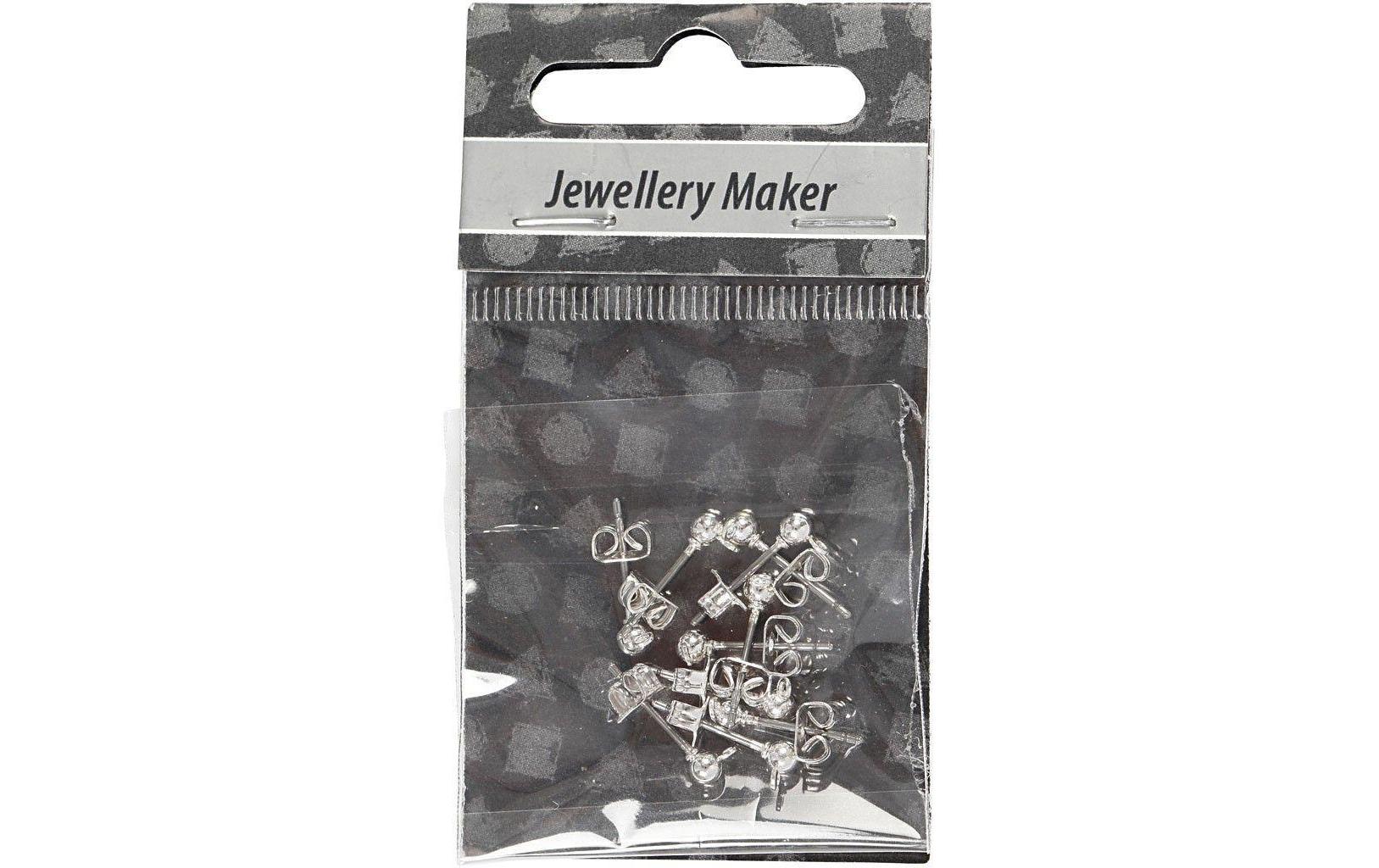 Creativ Company Ohrring, Metall, Silber, 10 Stk., Art.-Nr. 603100
