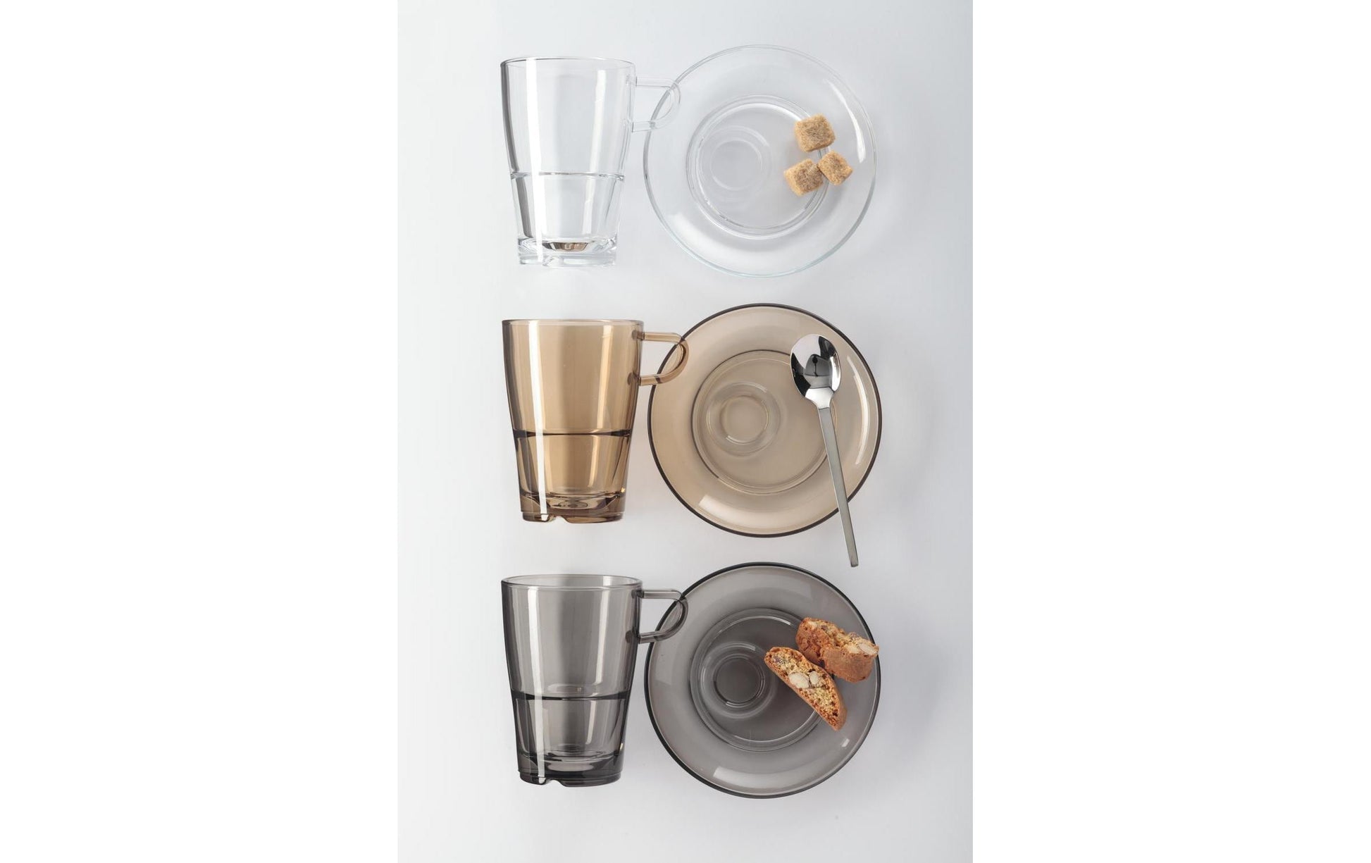 LEONARDO Latte Macchiato Tasse – 0,35 l, Glas, transparent, spülmaschinenfest, mikrowellenfest, Henkel