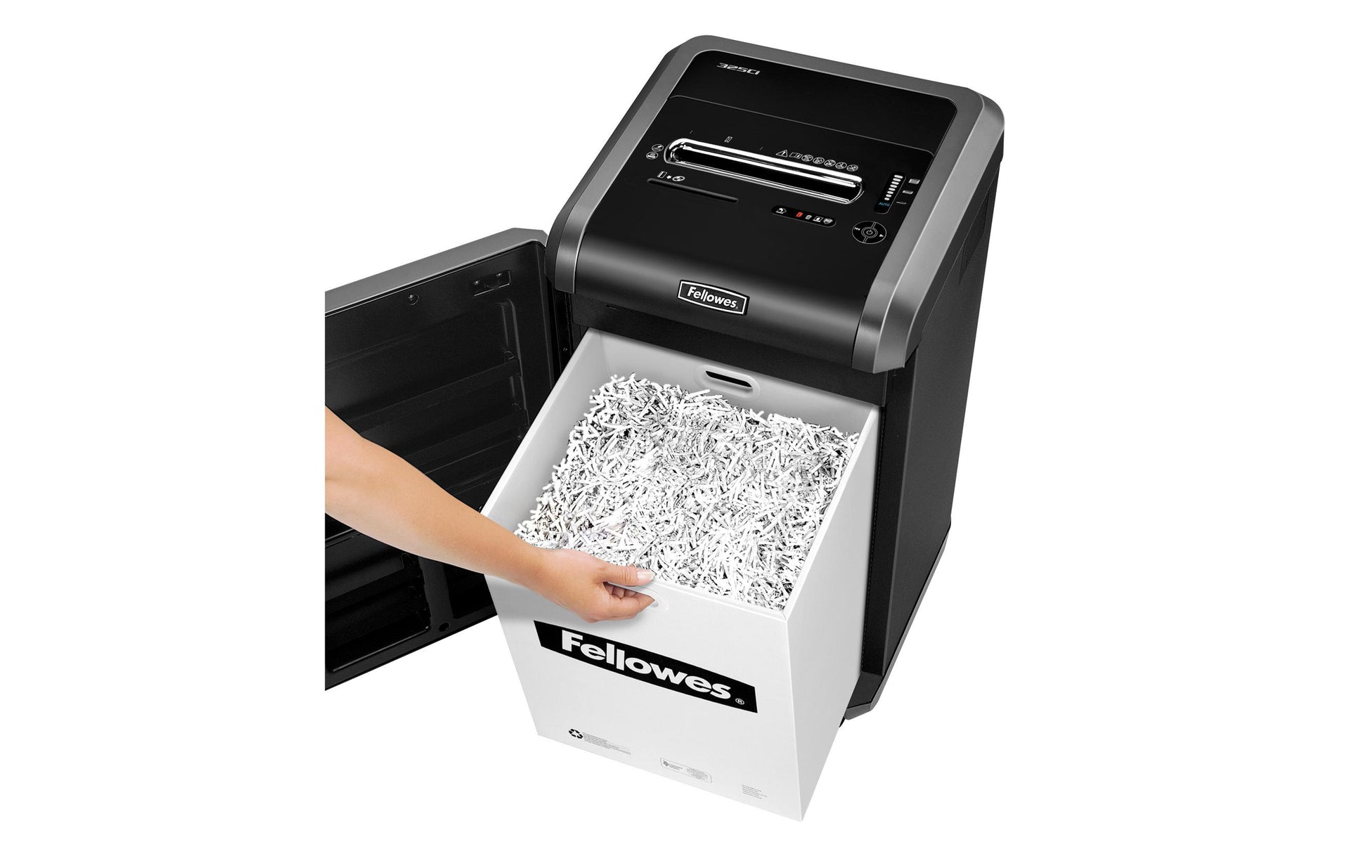 Fellowes 325Ci – Aktenvernichter, DIN P-4, Partikelschnitt 4 × 38 mm, 24 Blatt, 83 l