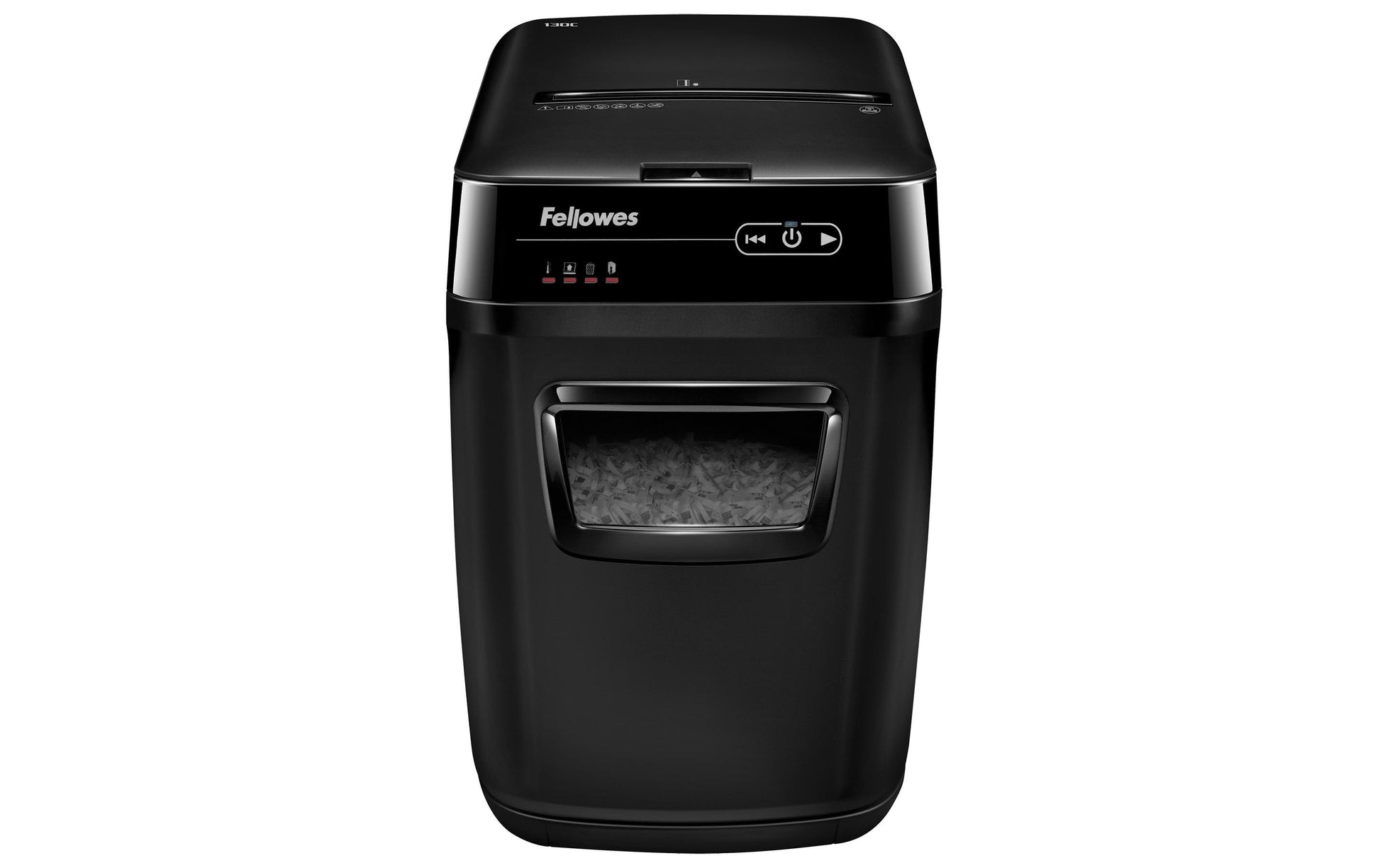 Fellowes Automax 150C – Aktenvernichter mit Autofeed 150 Blatt, DIN P-4, Partikelschnitt 4 × 38 mm, 8 Blatt, 3