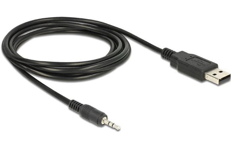 DeLOCK USB-Seriell-Kabel USB-A zu 2,5 mm (3-pol, TTL, FTDI 232RL, 3,3 V) – 1,8 m, USB 2.0 (480 Mbit/s), Passiv