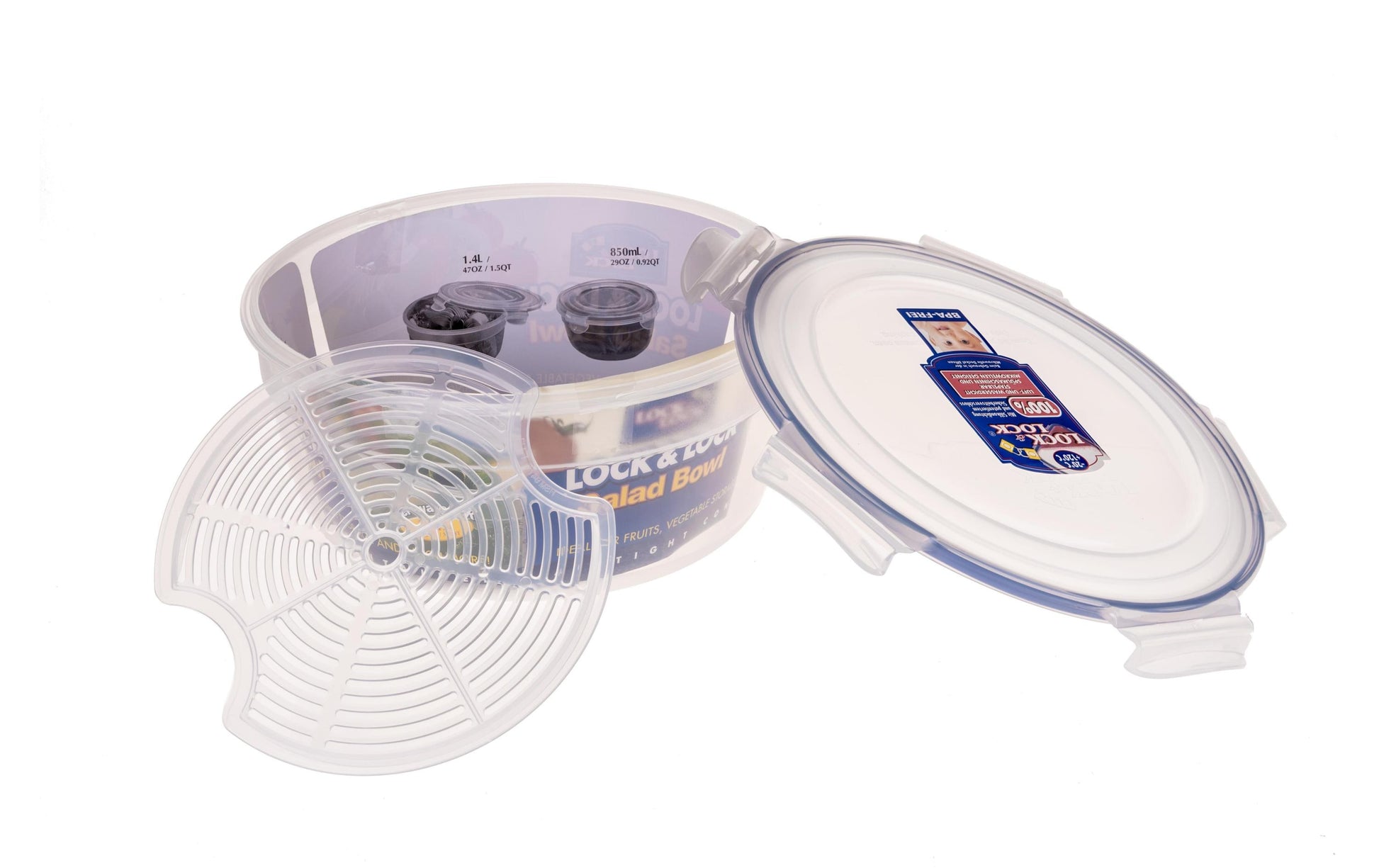 Lock & Lock Vorratsdose 3,4 l, Ø 24 × 12 cm, Polypropylen (PP), Transparent