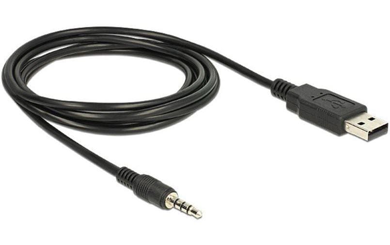 DeLOCK USB-Seriell-TTL-Kabel USB-A zu 3,5 mm Klinke (4-Pin) – TTL 3,3 V, USB 2.0 (480 Mbit/s), 1,8 m