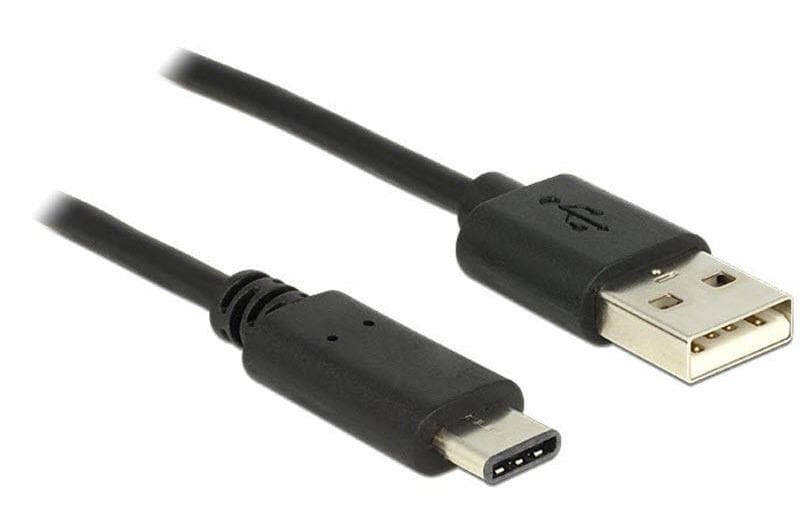 DeLOCK USB-A auf USB-C Kabel – USB 2.0 (480 Mbit/s) – 1 m – Schwarz