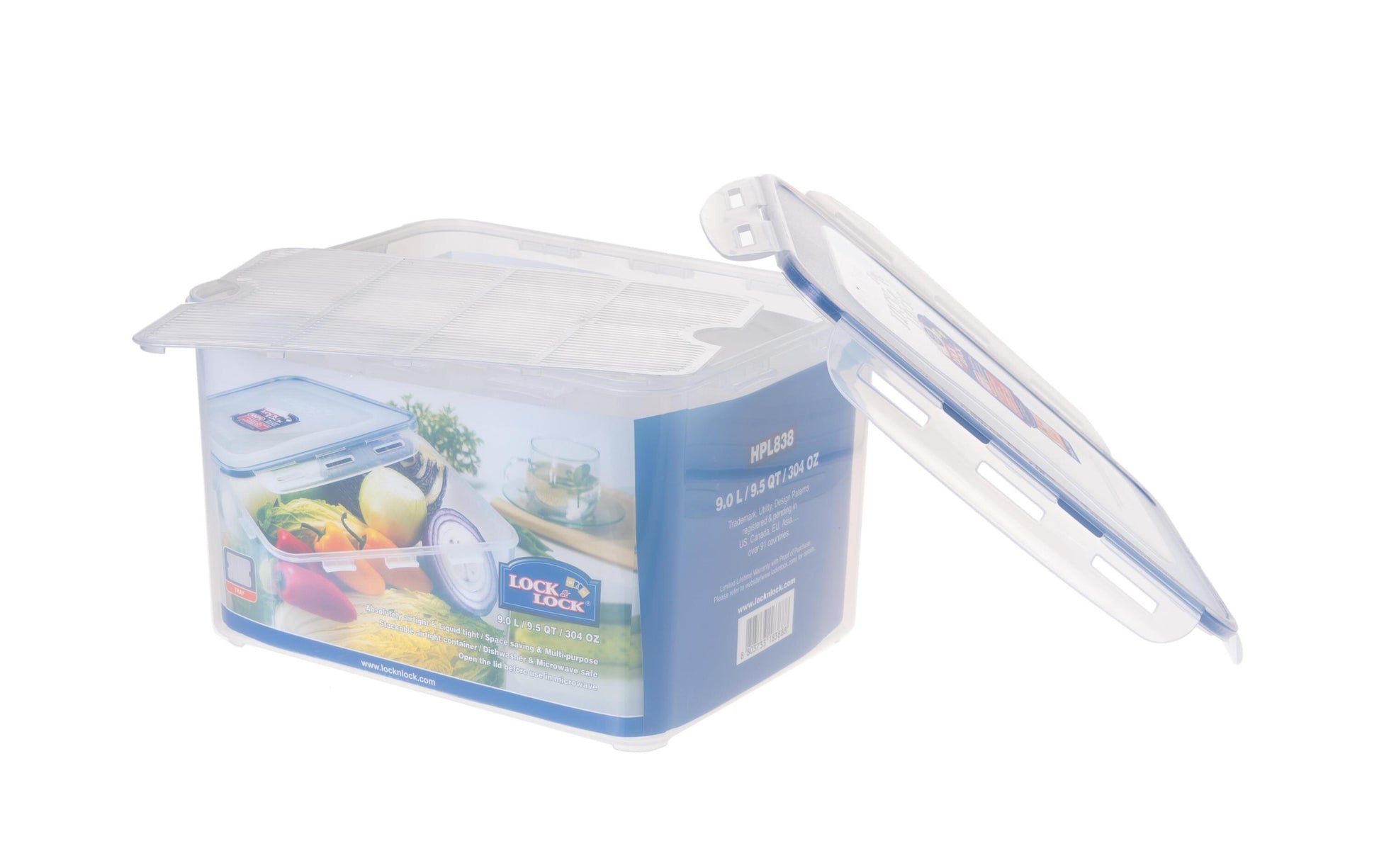 Lock & Lock Vorratsdose 9 l, 23 × 29,5 × 18,5 cm, Polypropylen (PP), Transparent