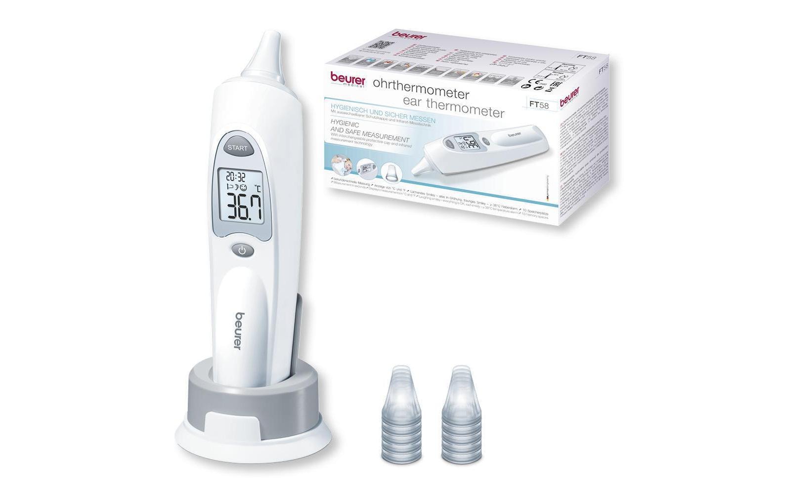 Beurer Fieberthermometer FT58 – Ohr, Infrarot, für Erwachsene