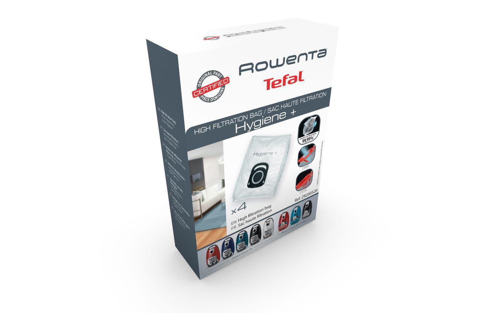 Rowenta Staubbeutel ZR200520 – 4 Stück, für Silence Force 4A