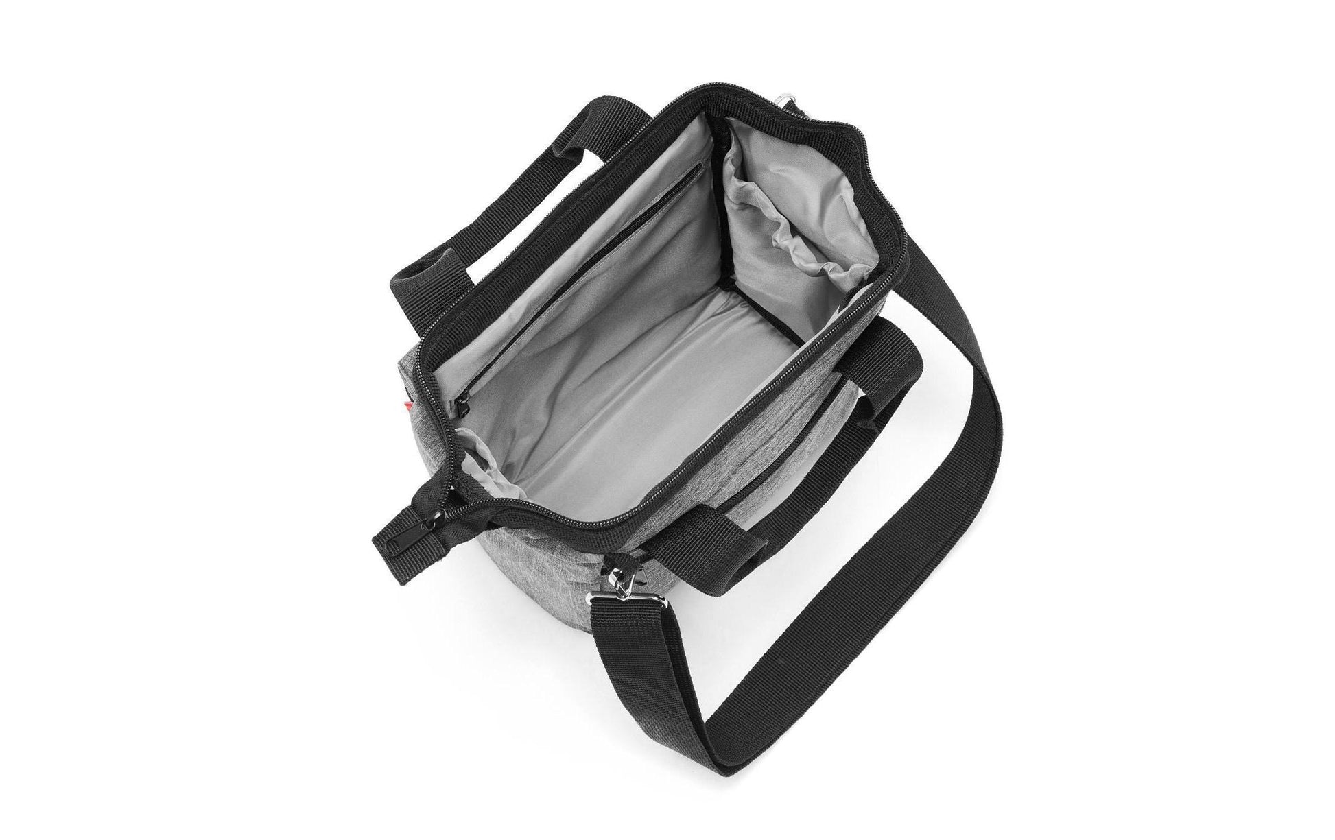 Reisenthel Allrounder Cross Umhängetasche – 4 l, Polyester, Twist Silver, 22 × 24 × 13 cm
