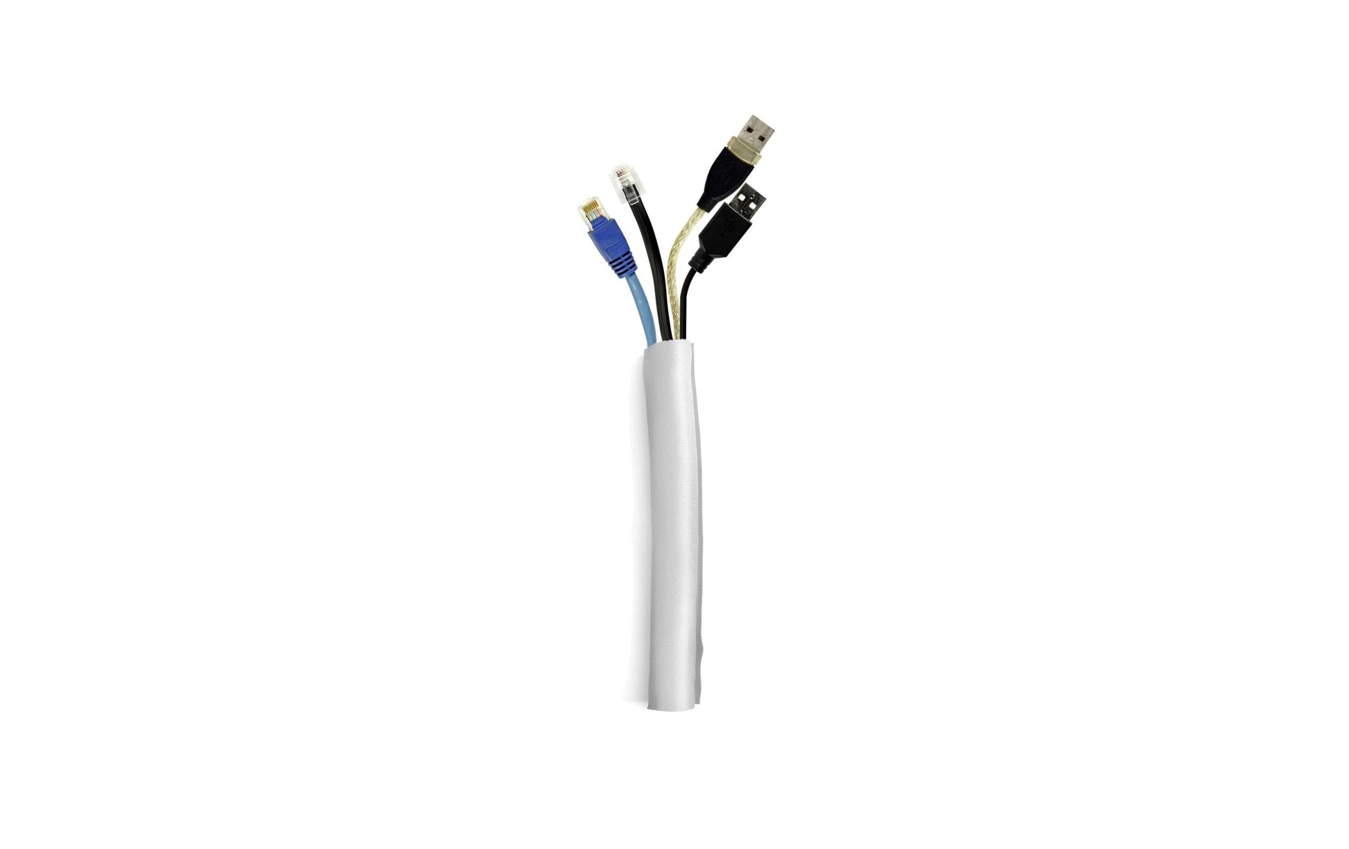 Audioraq Kabelschlauch offen – Durchmesser 38–40 mm – 25 m – Weiss – Polyester – zuschneidbar