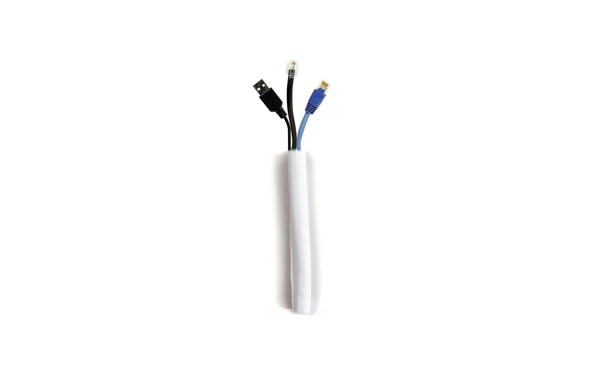 Audioraq Offener Kabelschlauch, zuschneidbar – Durchmesser 19 mm – 25 m – Weiss – Polyester