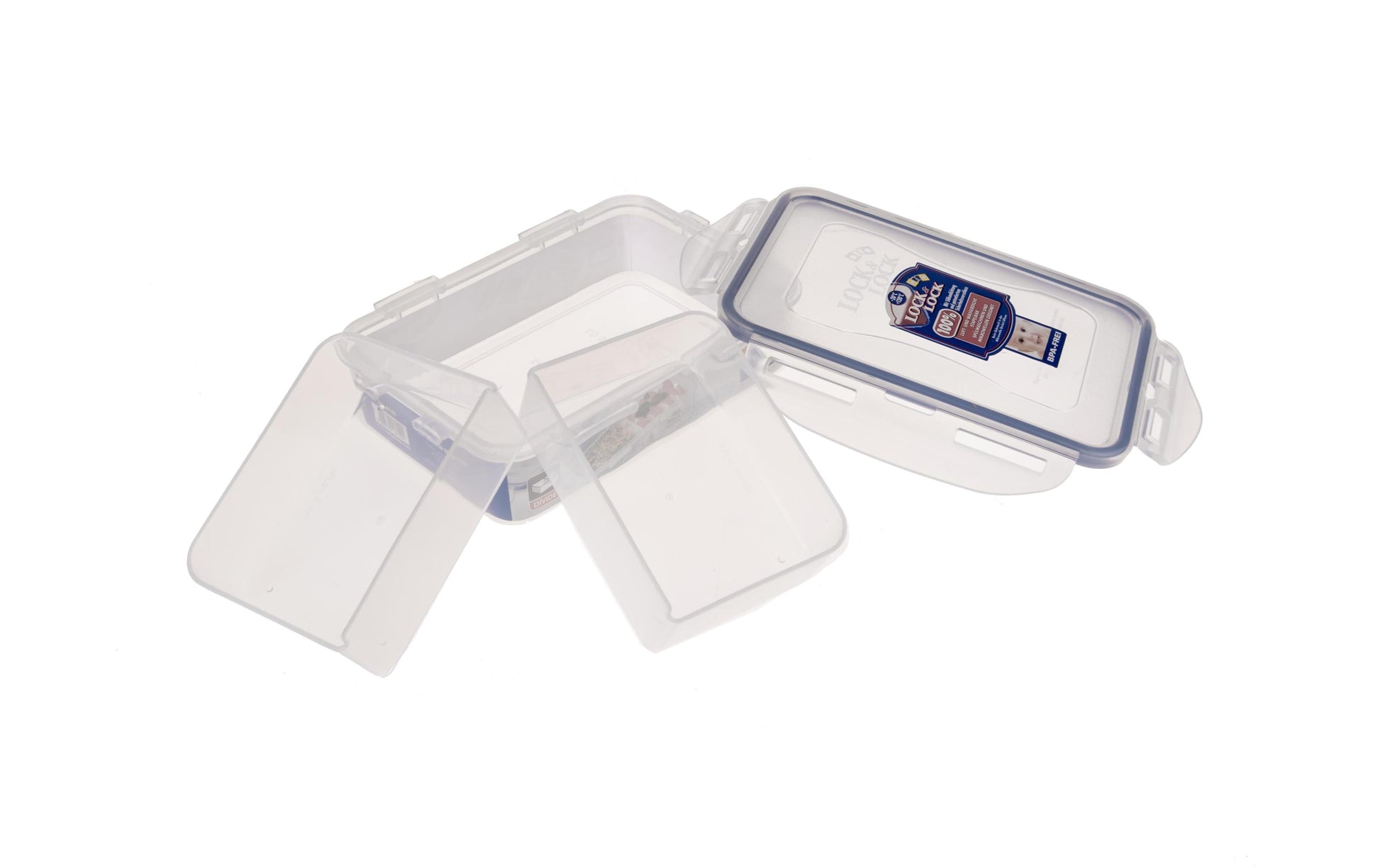 Lock & Lock Vorratsdose 550 ml, 18,1 × 12,8 × 5,2 cm, Polypropylen (PP), Transparent