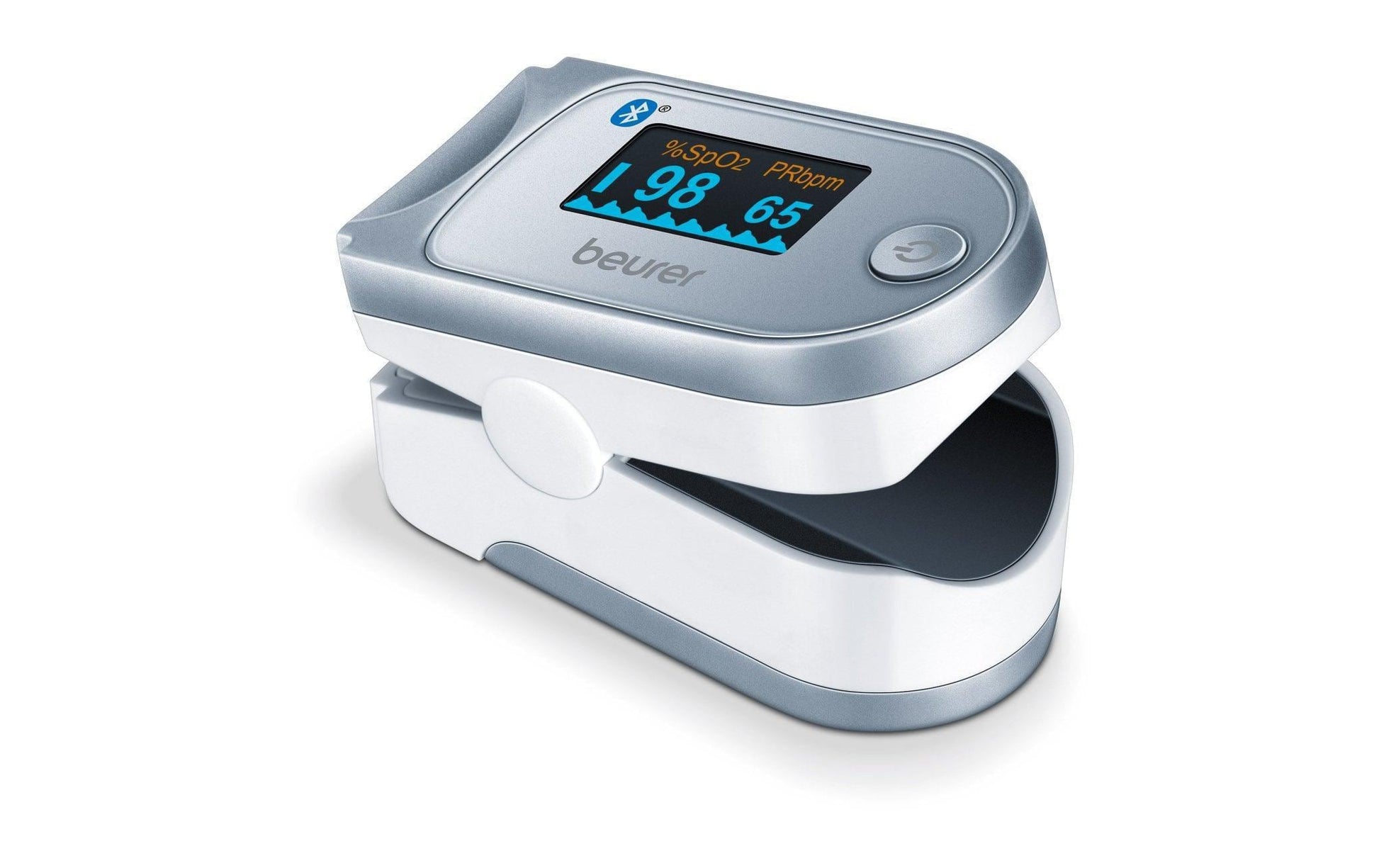 Beurer Pulsoximeter PO60 – für iOS 12.0 und höher, Android 8.0 und höher – SpO2, Pulsfrequenz