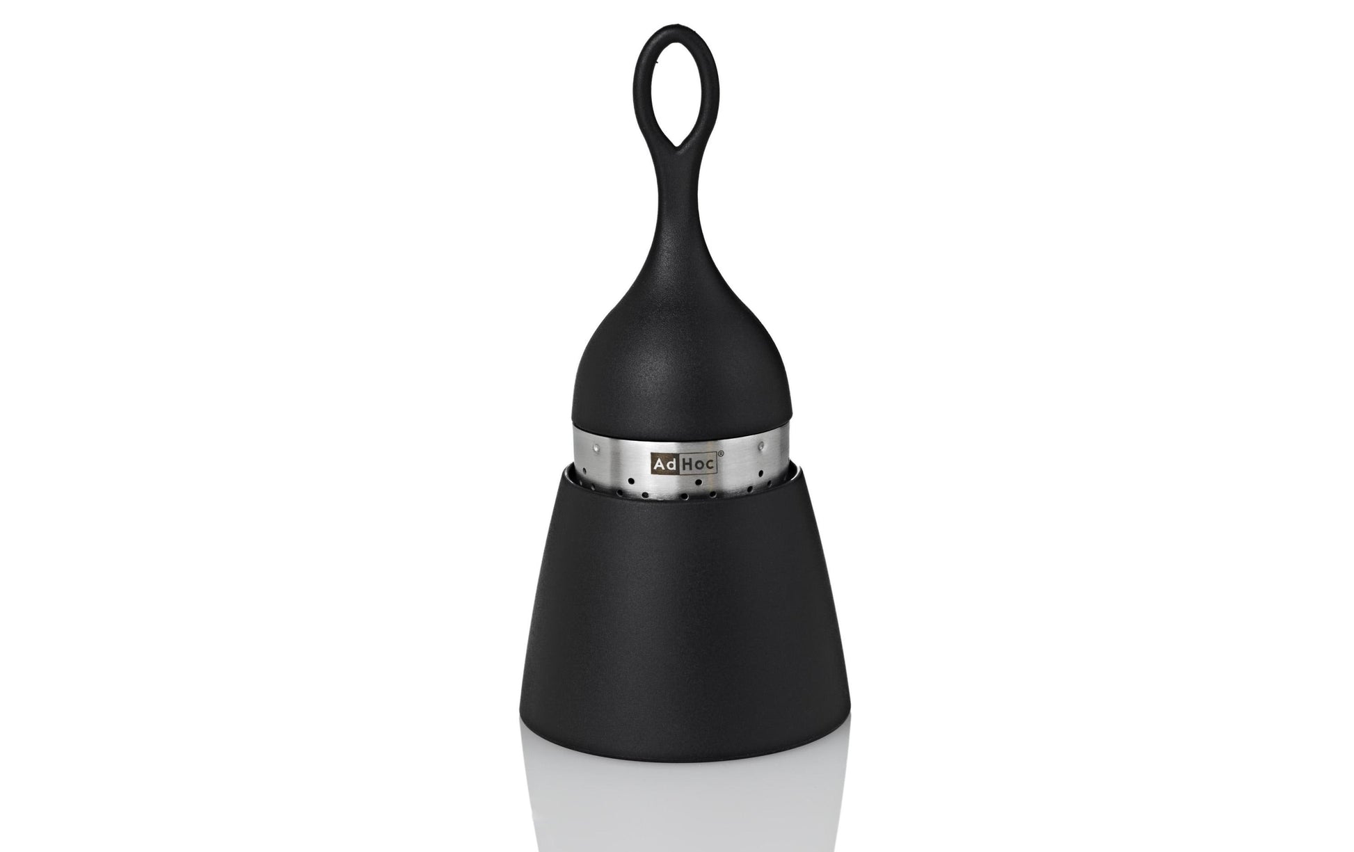 AdHoc TE01 – Teesieb Ø 4 × 12,5 cm, Kunststoff/Edelstahl, schwarz/silber