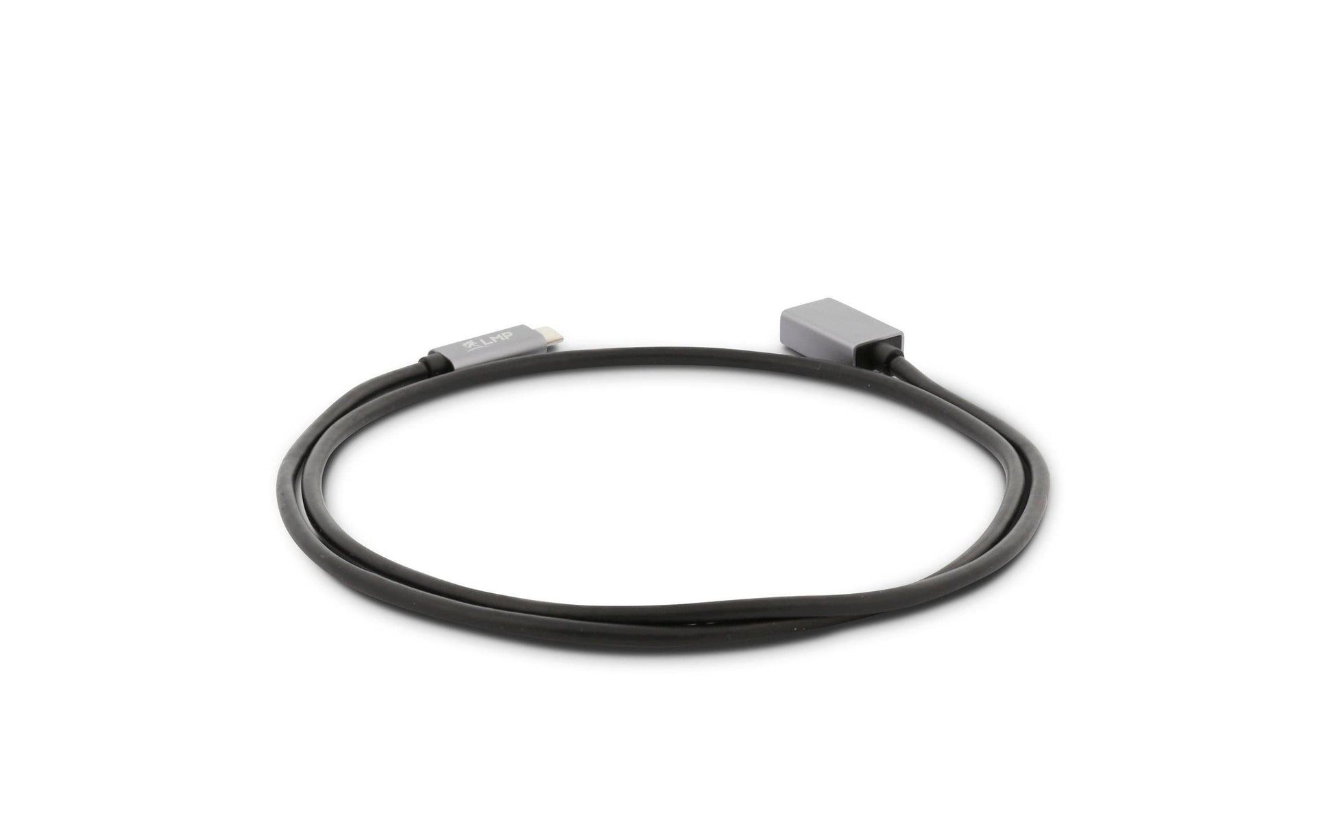 LMP USB-C Verlängerungskabel (Stecker auf Buchse) – USB 3.2 Gen 1 (5 Gbit/s) – 1 m – Aluminium/TPE – Grau