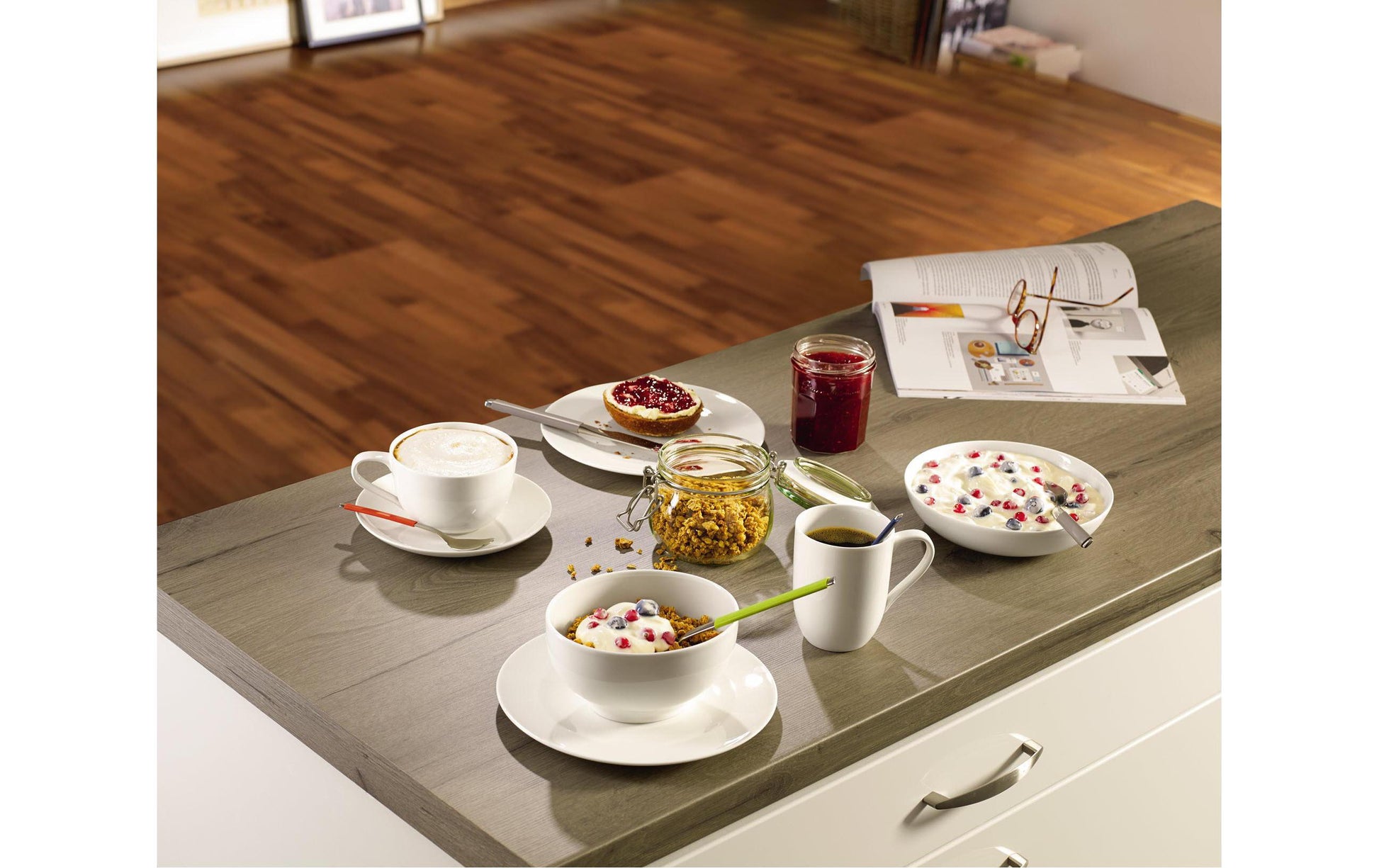Villeroy & Boch Kaffeetasse – 2er Set, 370 ml, Porzellan, Weiss, spülmaschinenfest, mikrowellengeeignet