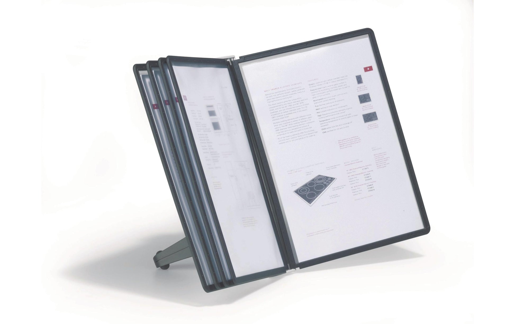 Durable Sichttafelsystem Tischständer, für A4, Kunststoff, Schwarz, 260 × 330 × 80 mm