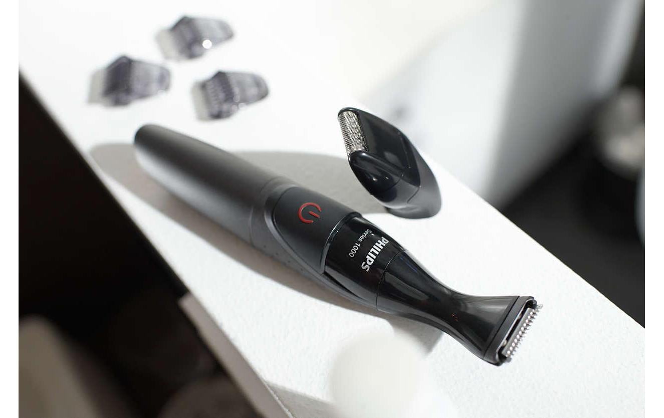 Philips Bartstyler Serie 1000 MG1100/16 – 1–5 mm (4 Stufen) – AA, wasserfest – schwarz