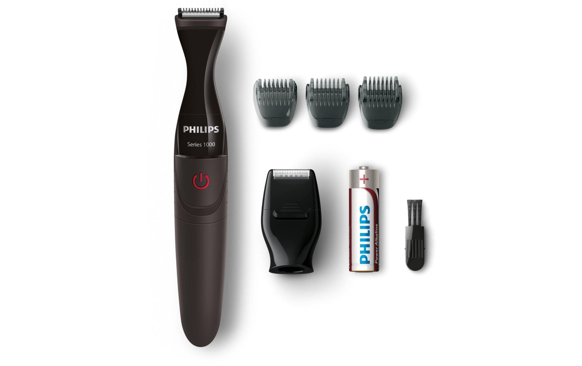 Philips Bartstyler Serie 1000 MG1100/16 – 1–5 mm (4 Stufen) – AA, wasserfest – schwarz