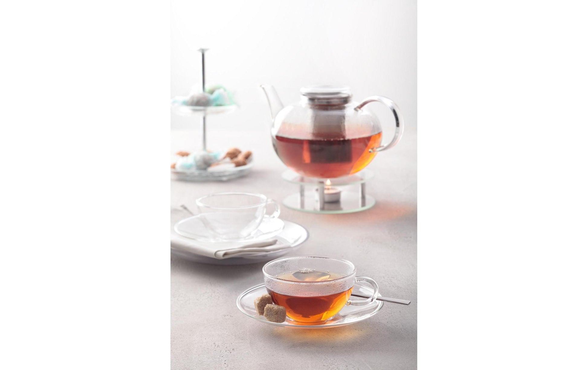 LEONARDO Teekanne – 1,5 l, Ø 23,0 cm, H 15,0 cm, Borosilikatglas/Edelstahl, mit Edelstahlsieb