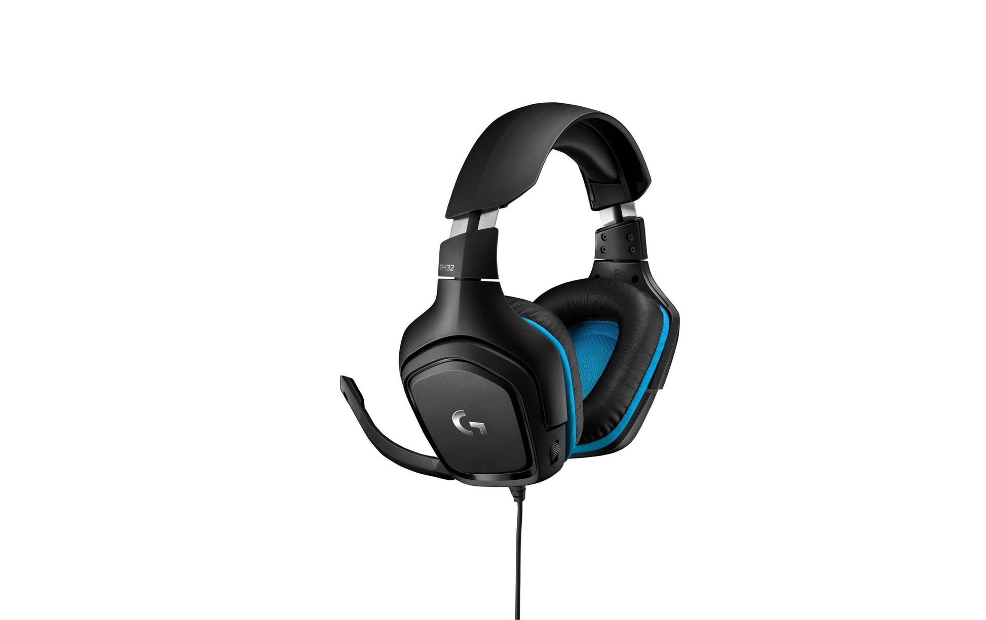 Logitech G G432 Gaming-Headset – Over-Ear, Stereo, Kabelgebunden, 3,5 mm Klinke, ANC, Schwarz/Blau