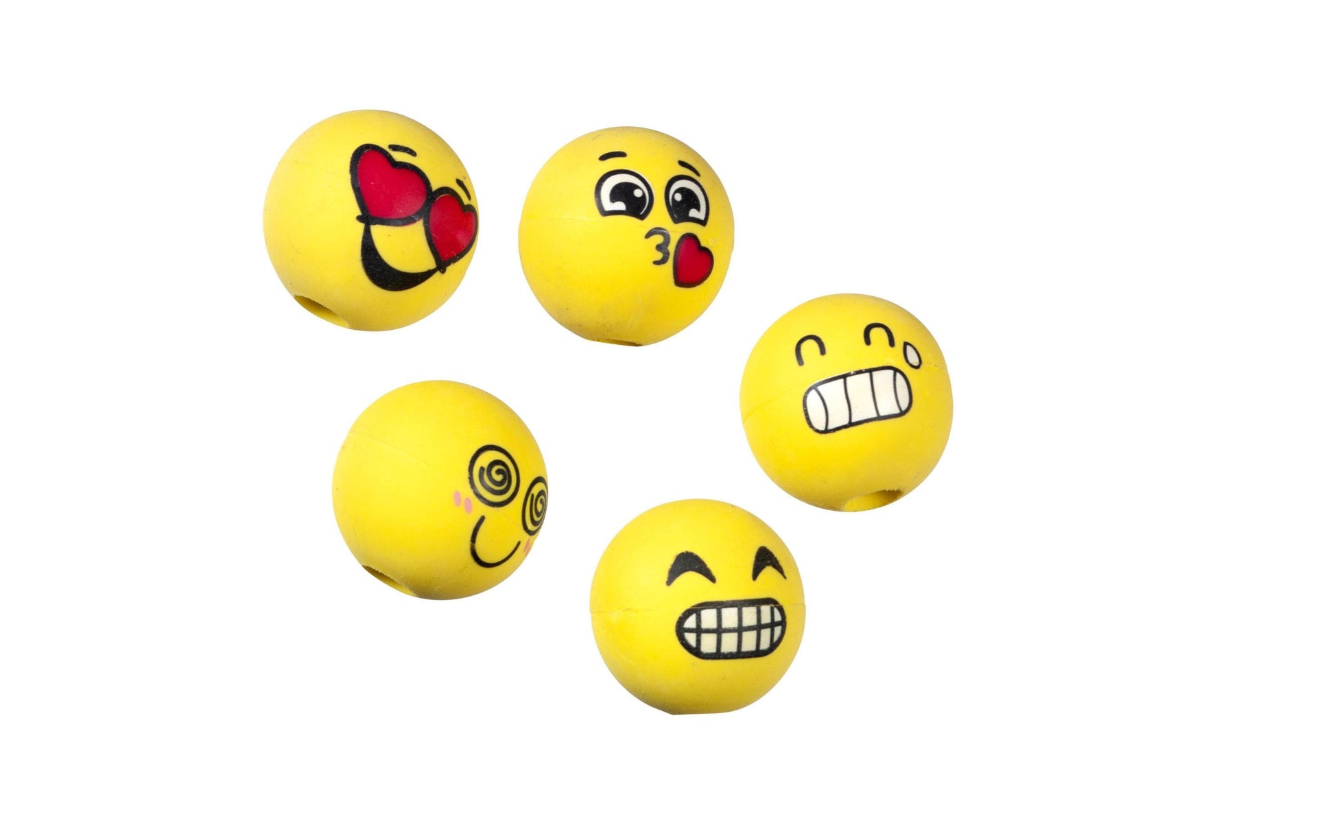 Linex Radierer Emoji – für Bleistifte und Farbstifte – gelb – 5er-Pack