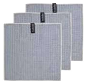 Ladelle Spültuch Mega Waffle – Grau – 30 × 30 cm – Polyamid – 3er-Set