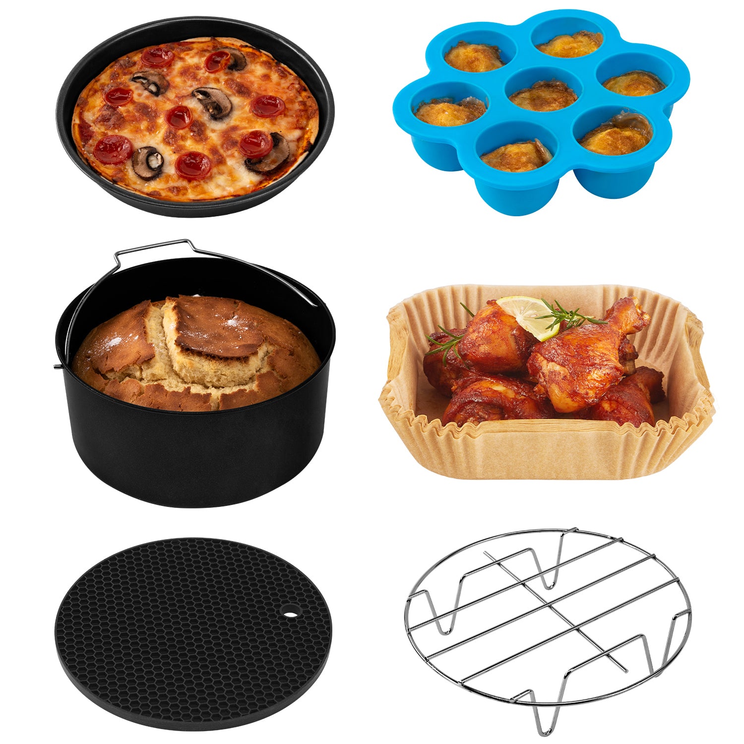 Cosori Silikonform-Set für Heissluftfritteusen – 27 × 17,8 cm