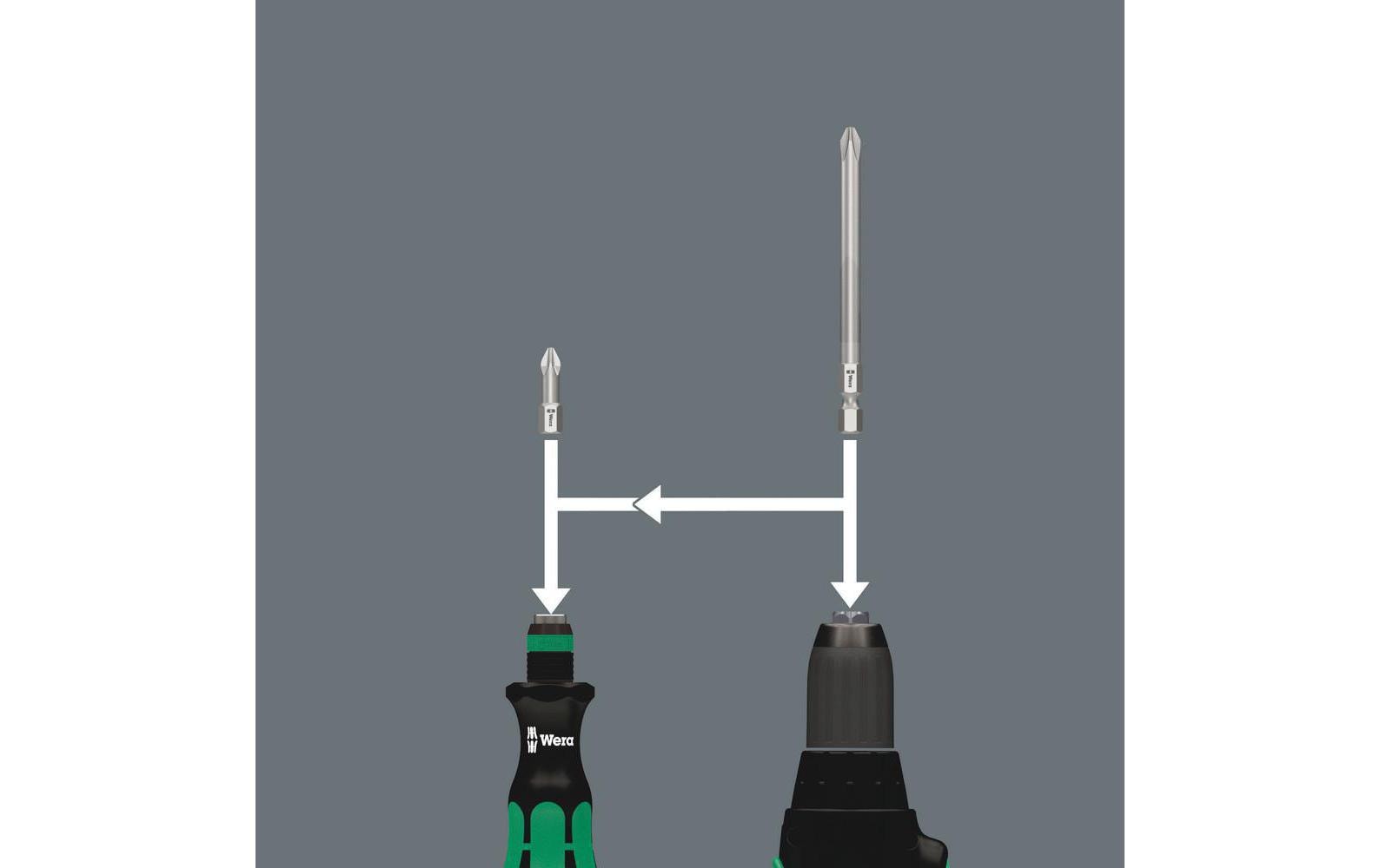 Wera Schraubendreher-Bit-Set Kraftform Kompakt 20 – 6 Bits