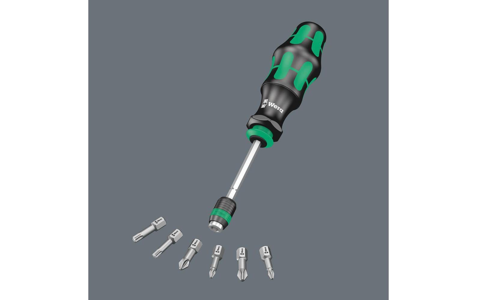Wera Schraubendreher-Bit-Set Kraftform Kompakt 20 – 6 Bits