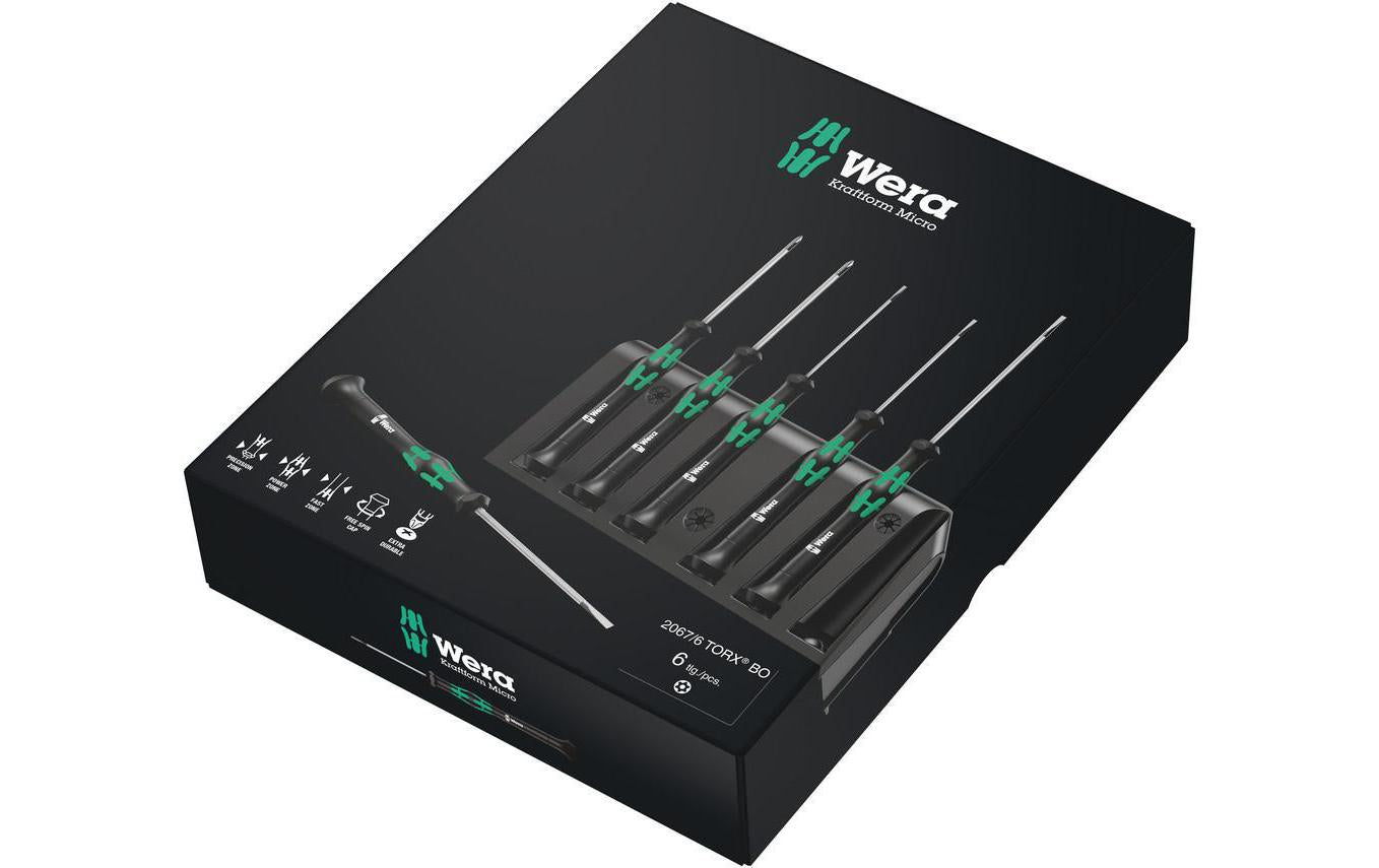 Wera Elektroniker – Präzisions-Schraubenzieher-Set, TX, 6-teilig, isoliert, Box, 05118154001