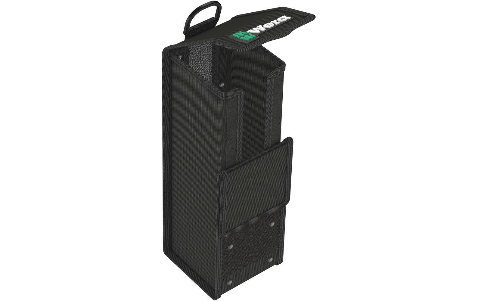 Wera 2go 7 Werkzeugtasche – mit Handgriff, feuchtigkeitsbeständig, schwarz, B 125 × H 120 × T 320 mm