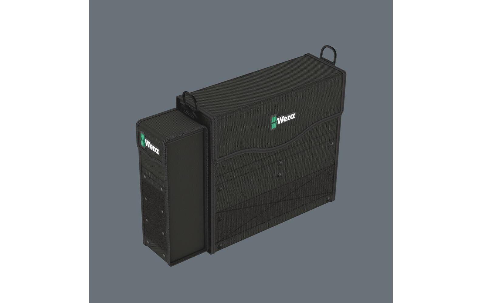 Wera 2go 7 Werkzeugtasche – mit Handgriff, feuchtigkeitsbeständig, schwarz, B 125 × H 120 × T 320 mm