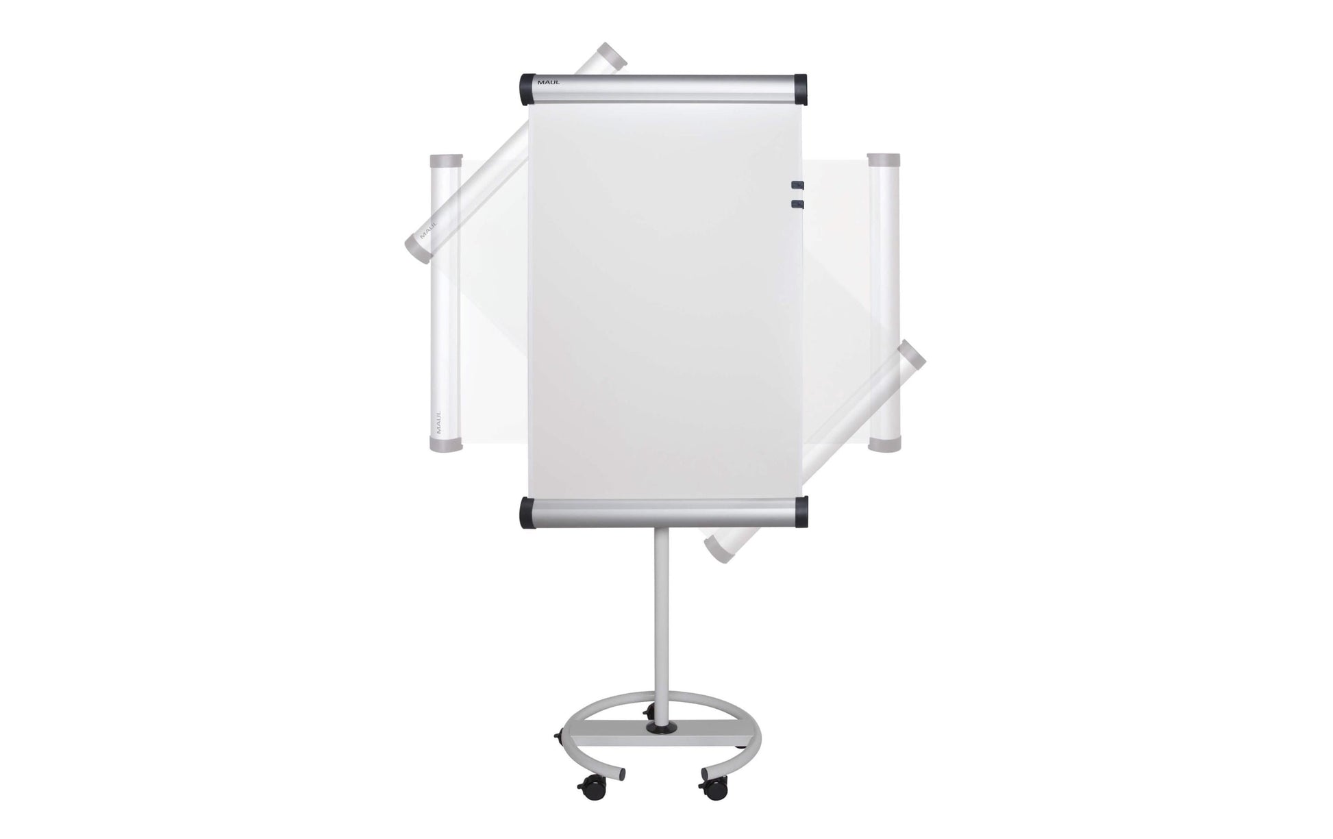 MAUL Flipchart solid flip2use – 66 × 97 cm, weiss, Metall