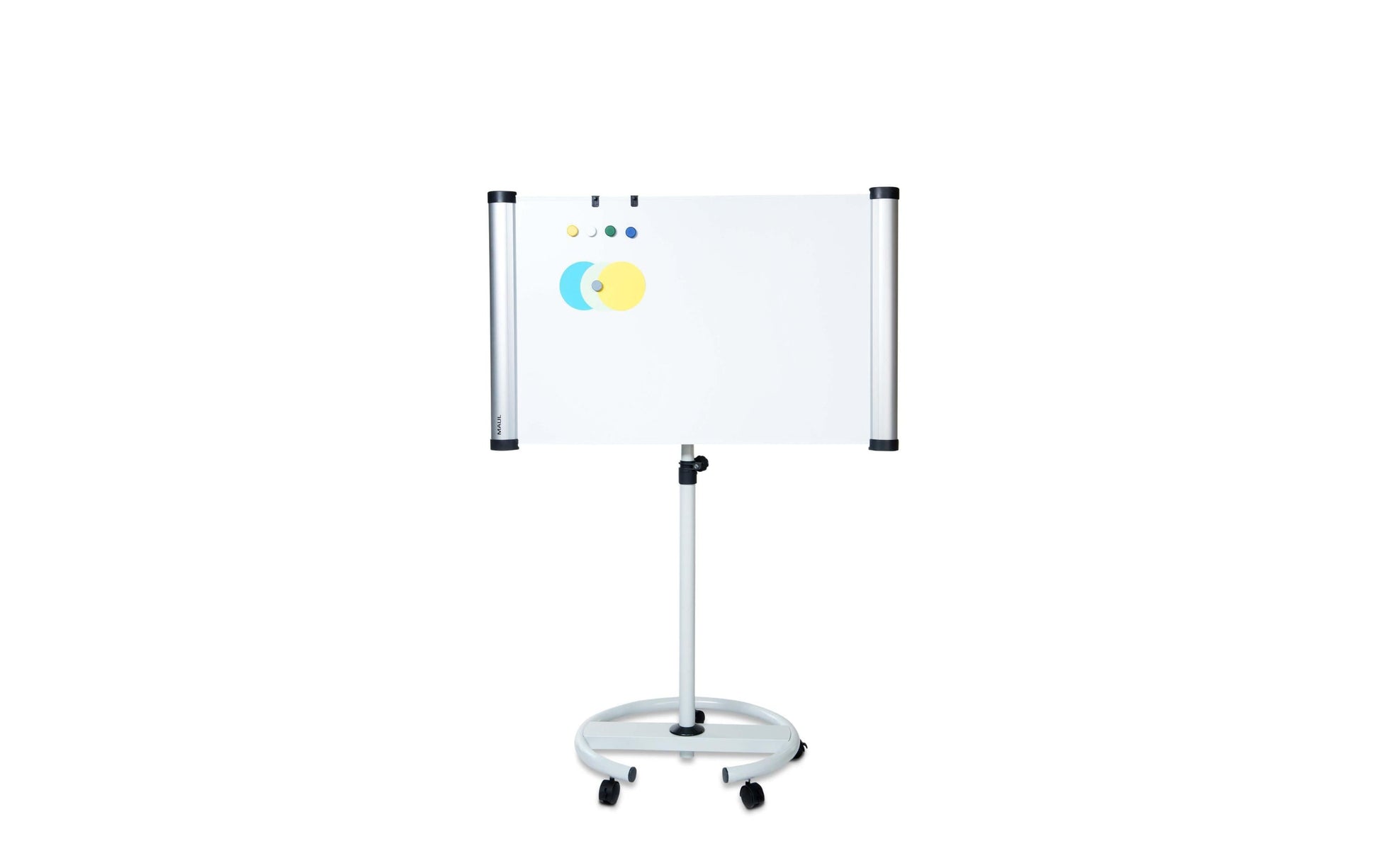 MAUL Flipchart solid flip2use – 66 × 97 cm, weiss, Metall