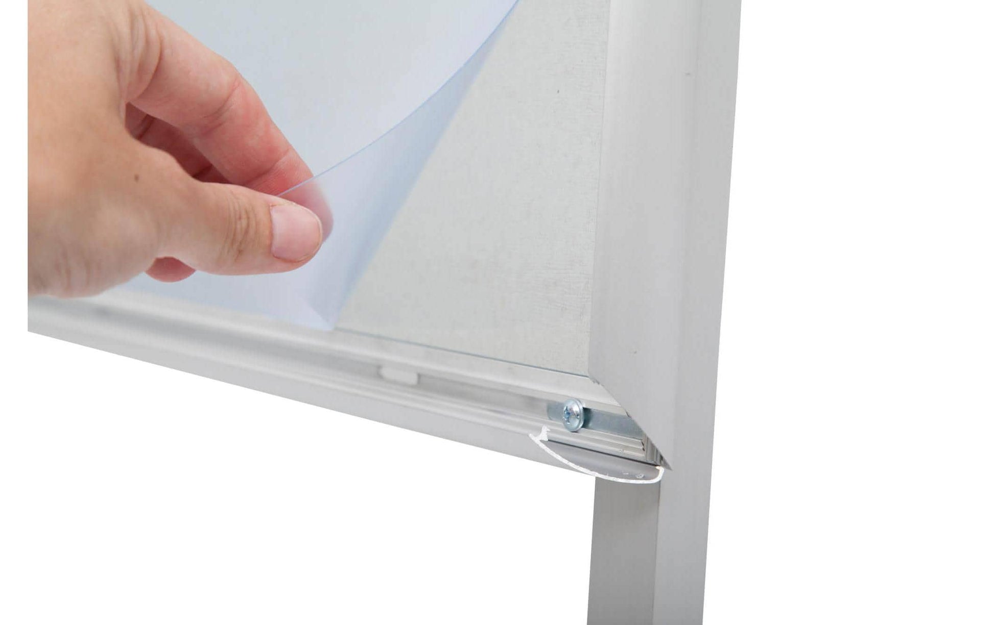 MAUL Plakatständer – für A0 hoch, silber, Metall/Kunststoff, 873×940×1403 mm