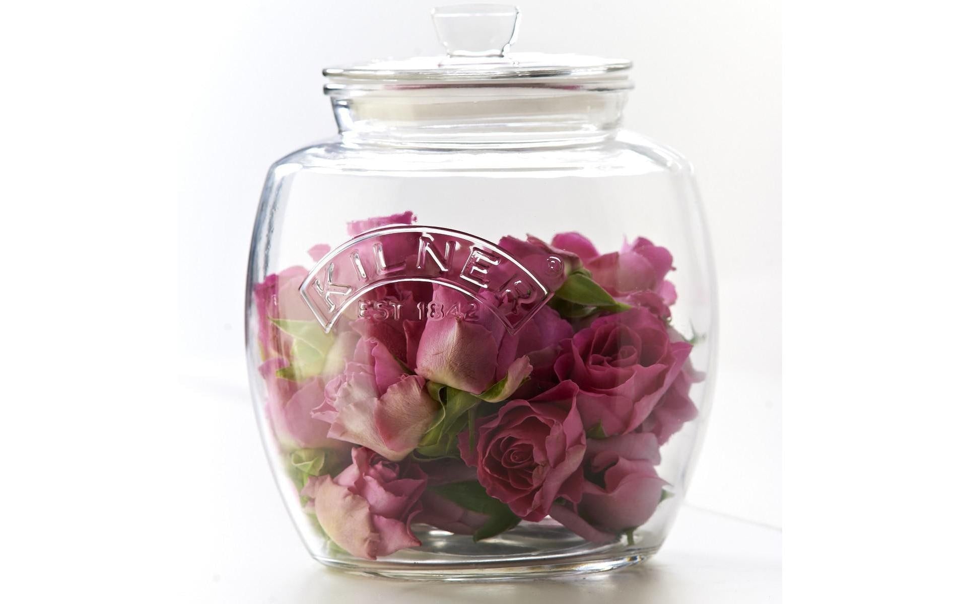 Kilner Vorratsdose 2 L, Ø 15,6 × 19 cm, Glas (Kalk-Natron), Transparent