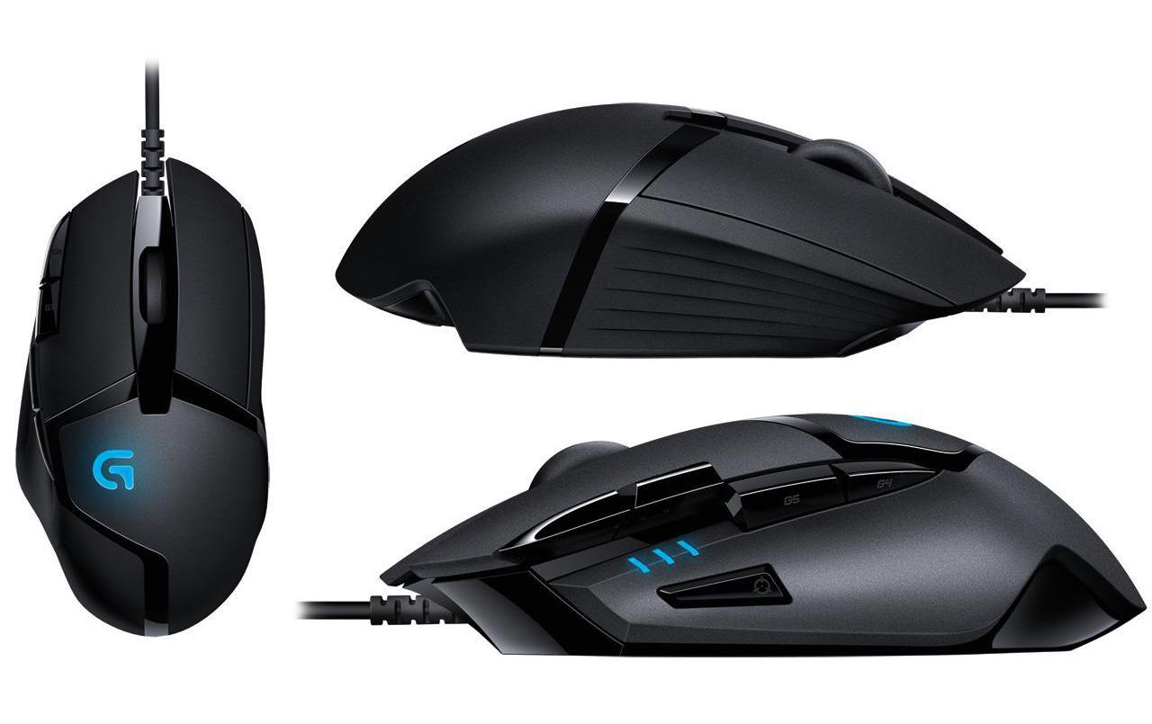 Logitech G G402 Hyperion Fury – Gaming-Maus – Kabelgebunden (USB‑A), 4000 DPI, Schwarz