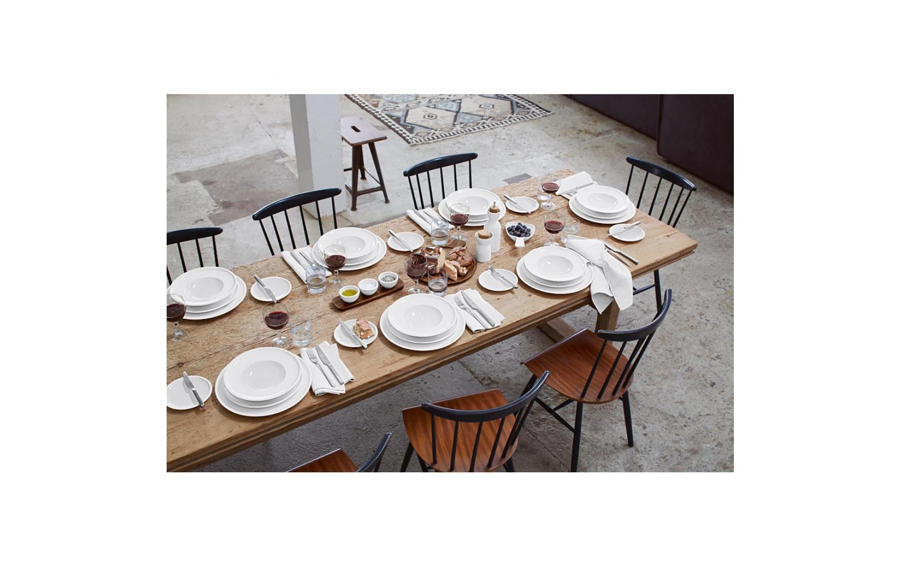 Villeroy & Boch Artesano Speiseteller – Porzellan, weiss, spülmaschinenfest, mikrowellenfest, 6 Stück