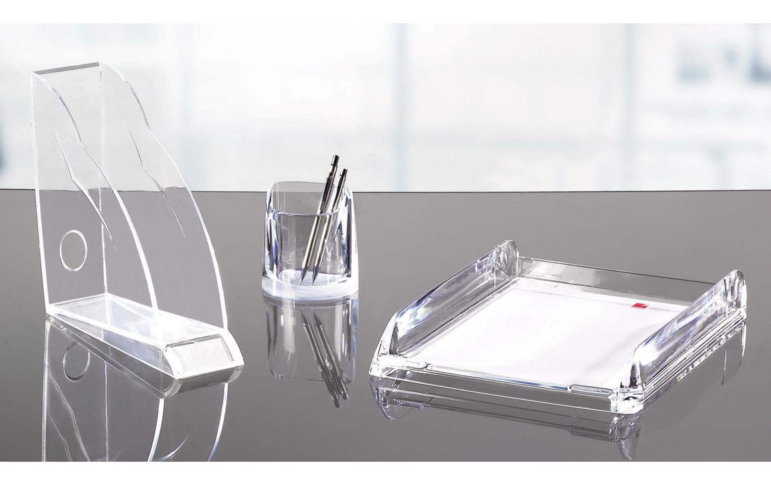 Rexel Stiftehalter Nimbus – Acryl, transparent, 70 × 110 × 100 mm