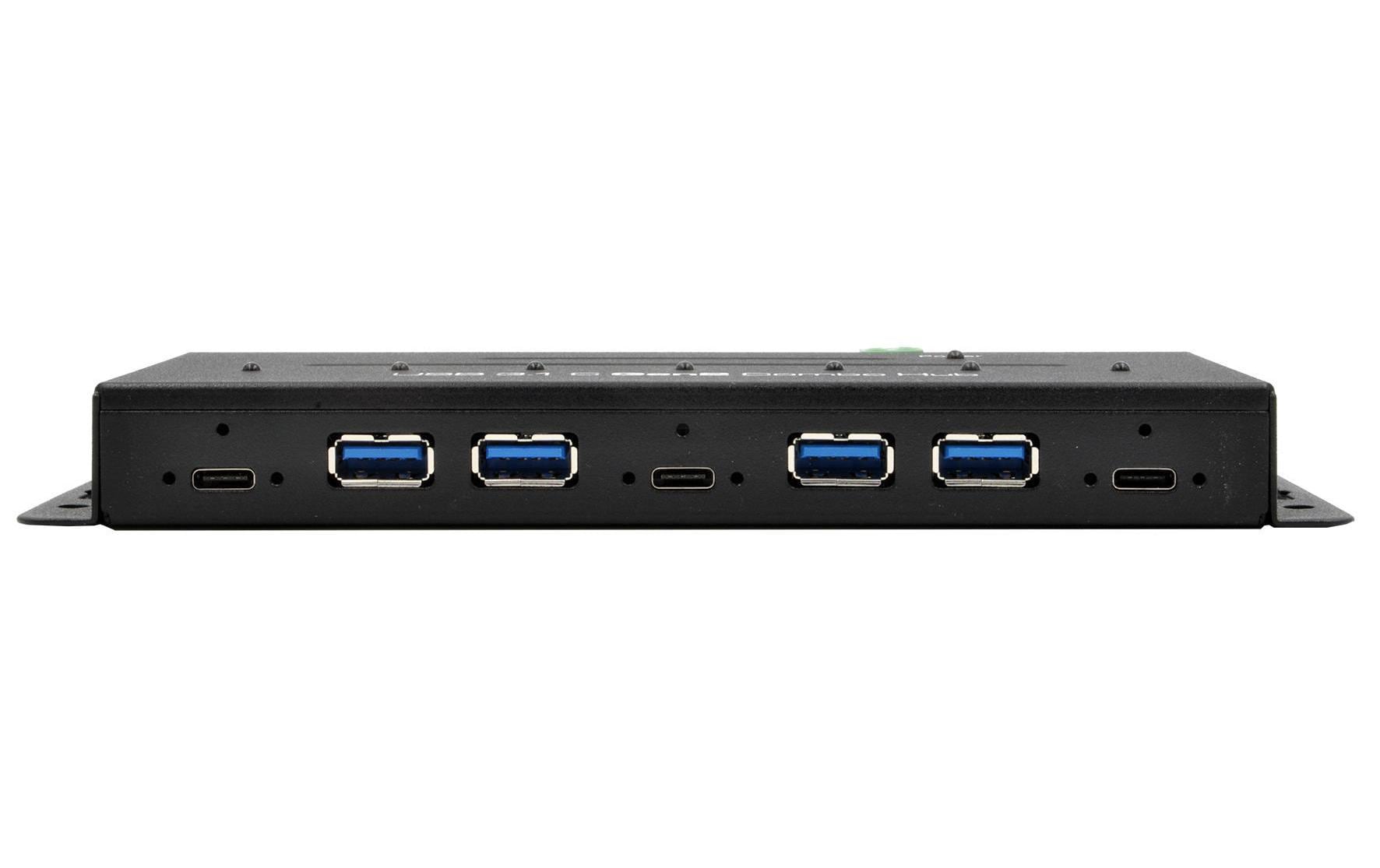 EXSYS EX-1247HMVS USB-Hub – USB-C, 4× USB-A, 3× USB-C, für Windows/Mac/Linux