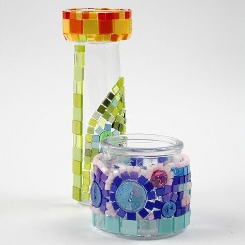 Creativ Company Kerzenglas – Glas, Transparent – 5,5 × 5,5 × 5,5 cm – 12-teilig