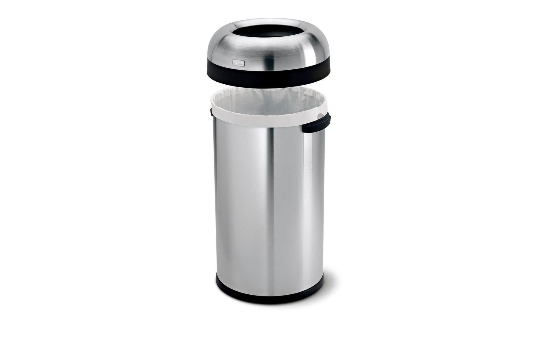 Simplehuman – Papierkorb – 60 l – Edelstahl – Ø 409 × H 757 mm