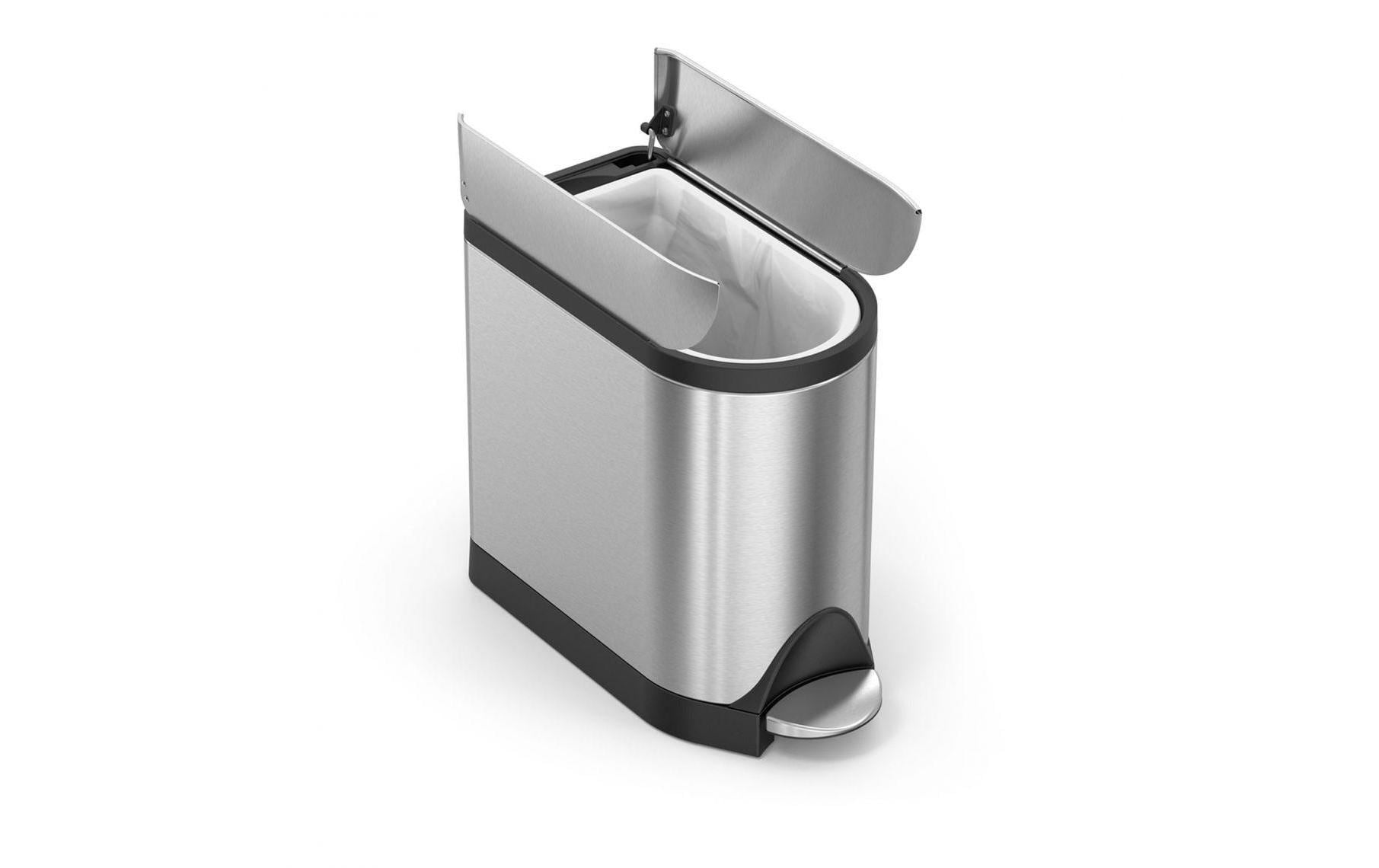 simplehuman Papierkorb – 10 l – Edelstahl – Ø 397 × H 347 mm