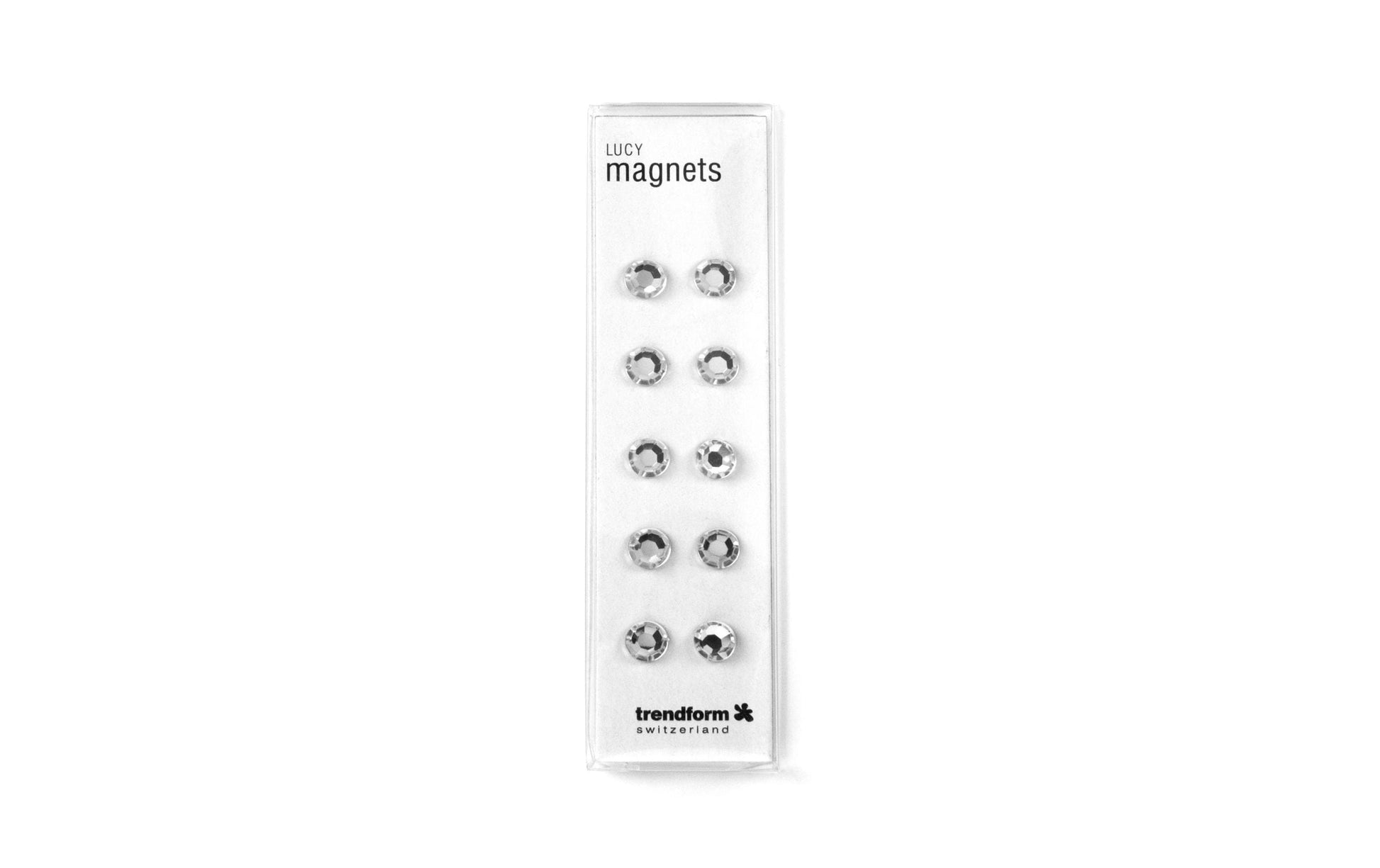 Trendform Tafelmagnete LUCY – Ø 8 mm – 10 Stück, metallisch, transparent