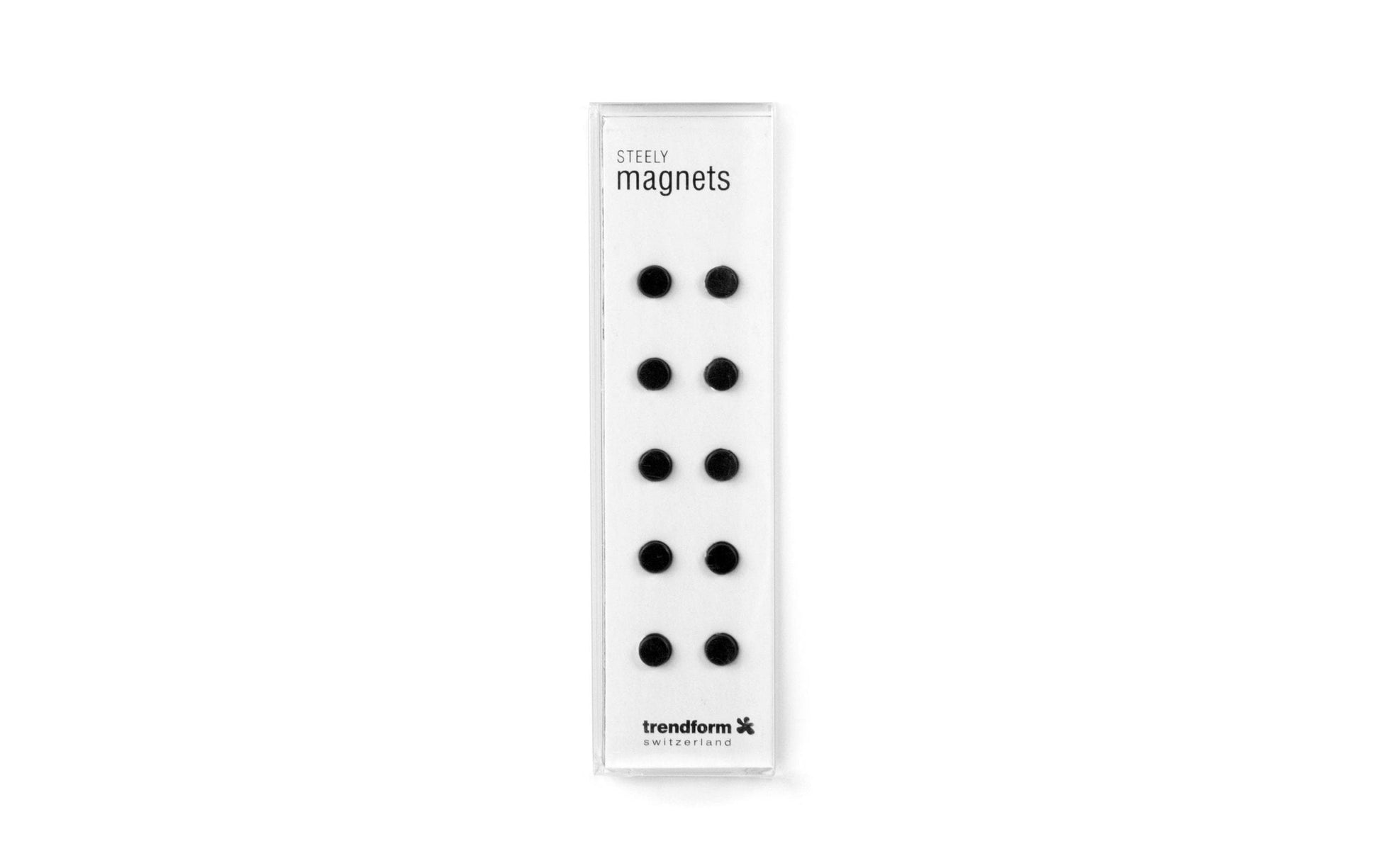 Trendform STEELY TF25B Magnete – Ø 6 mm – 10 Stück, schwarz