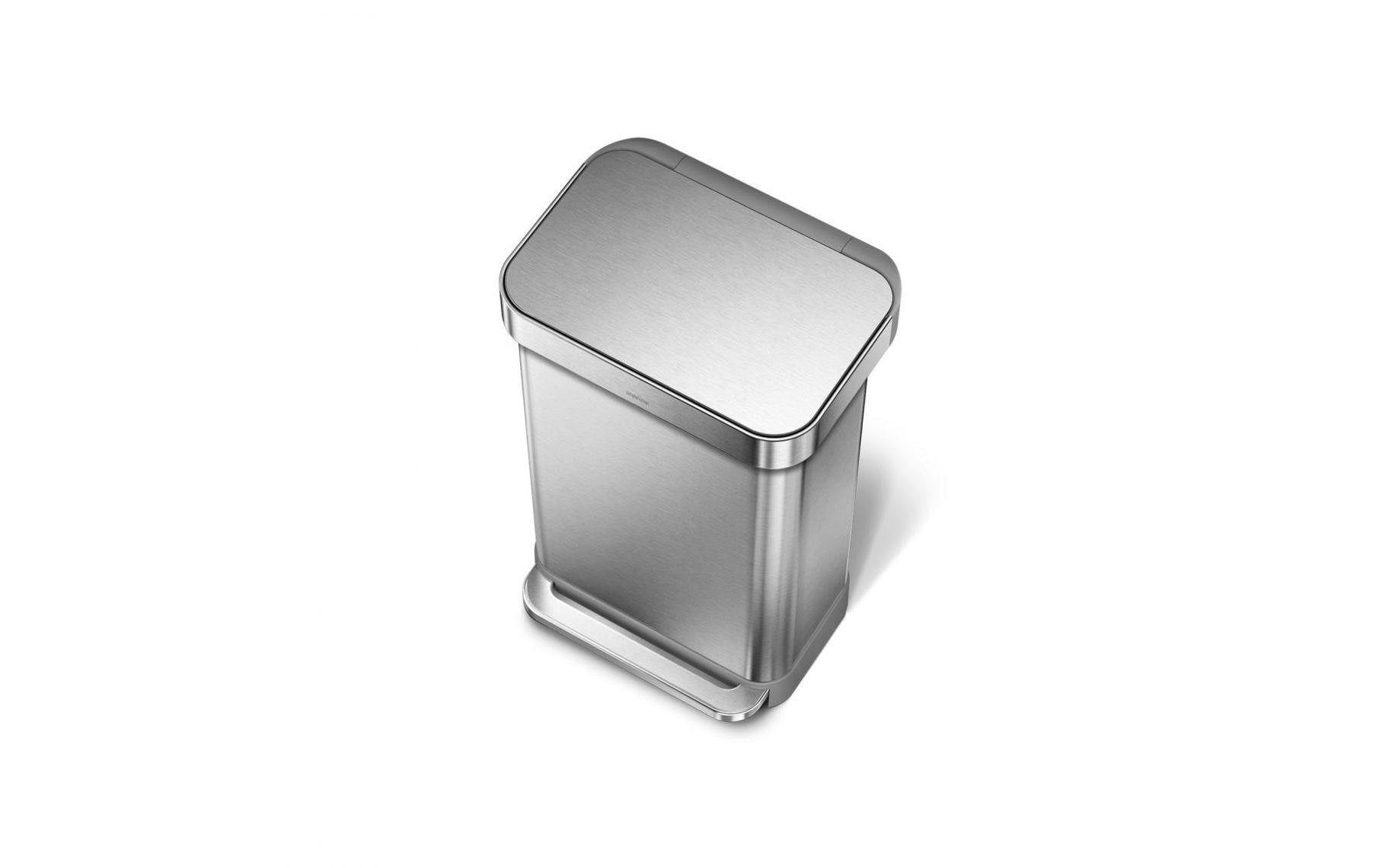 Simplehuman – Abfallcontainer – 45 l – Edelstahl – B × H × T 405 × 655 × 338 mm