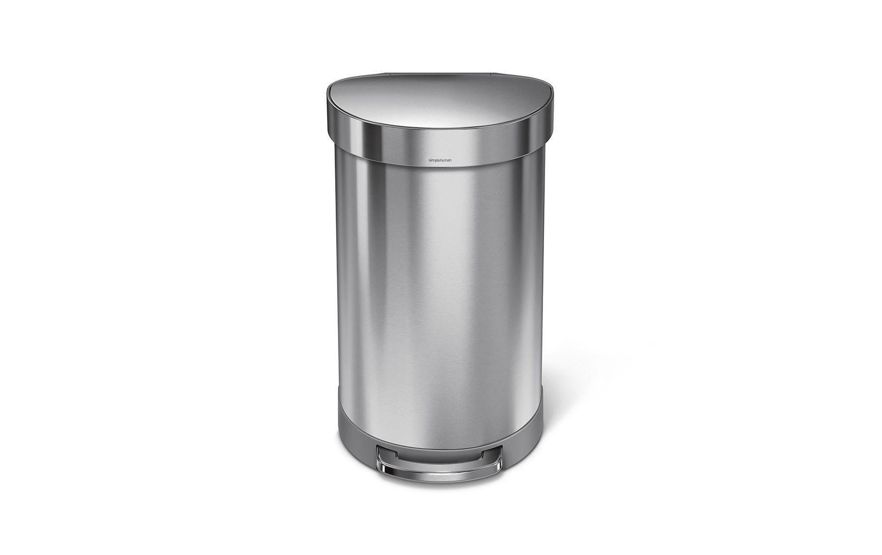 Simplehuman – Papierkorb – 45 l – Edelstahl, Silber – B × H × T 400 × 670 × 360 mm